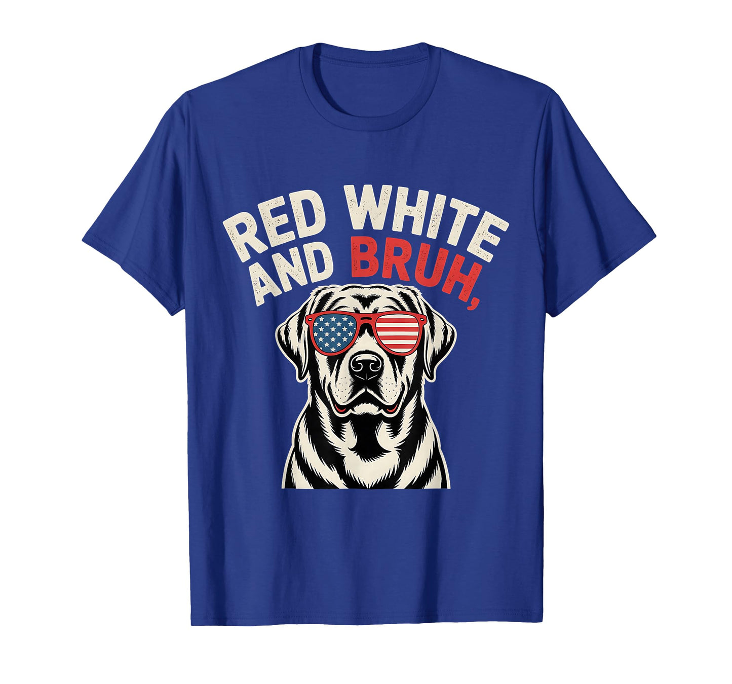 Red White And Bruh Labrador Retriever Dog USA Lovers T-Shirt