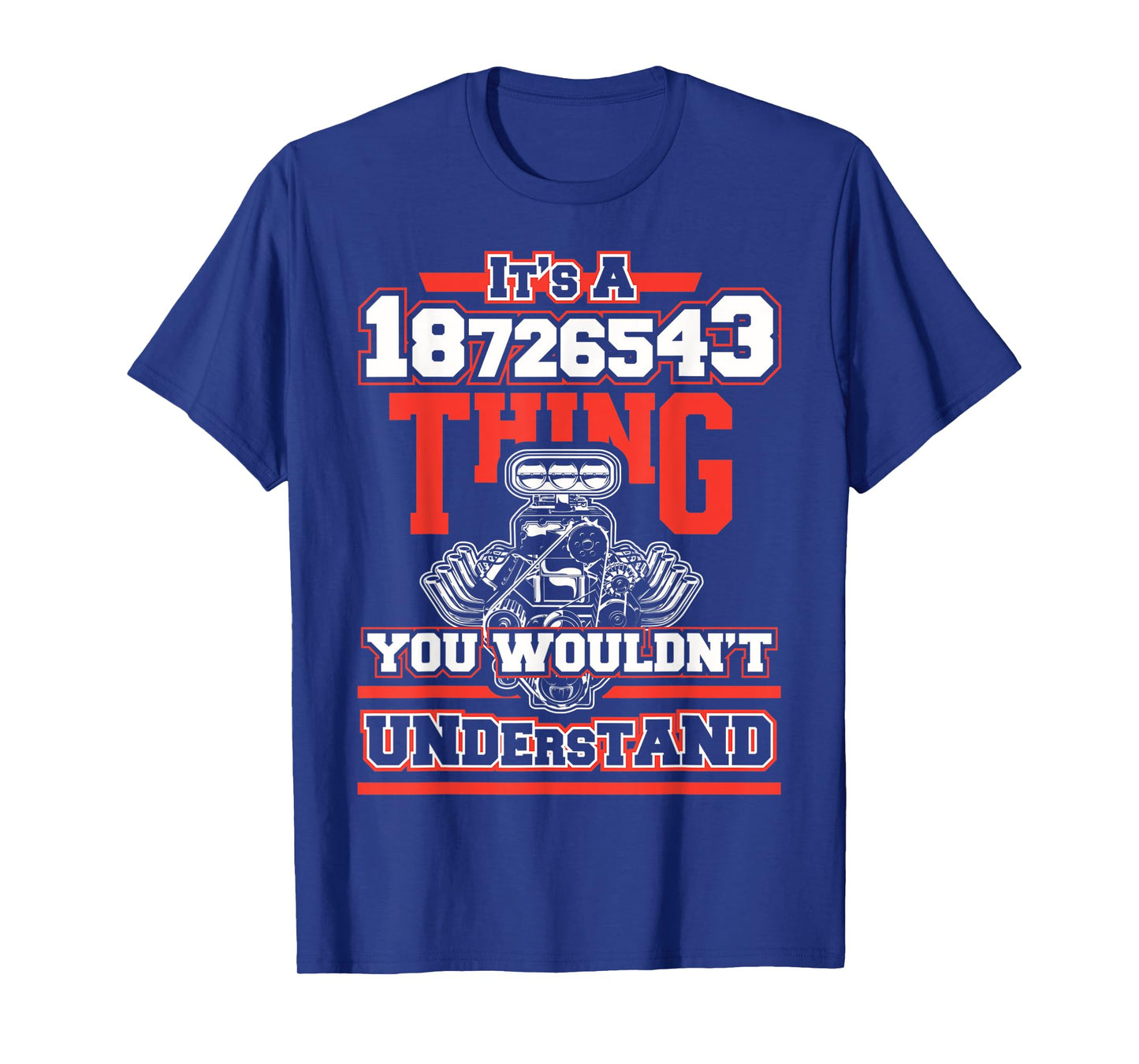 Funny V8 Engine Firing Order 18726543 T-Shirt for Car Guys