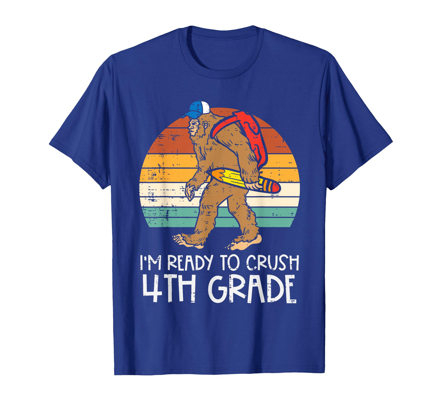 Bigfoot Sasquatch Crush 4th Grade Fourth First Day Of School T-Shirt