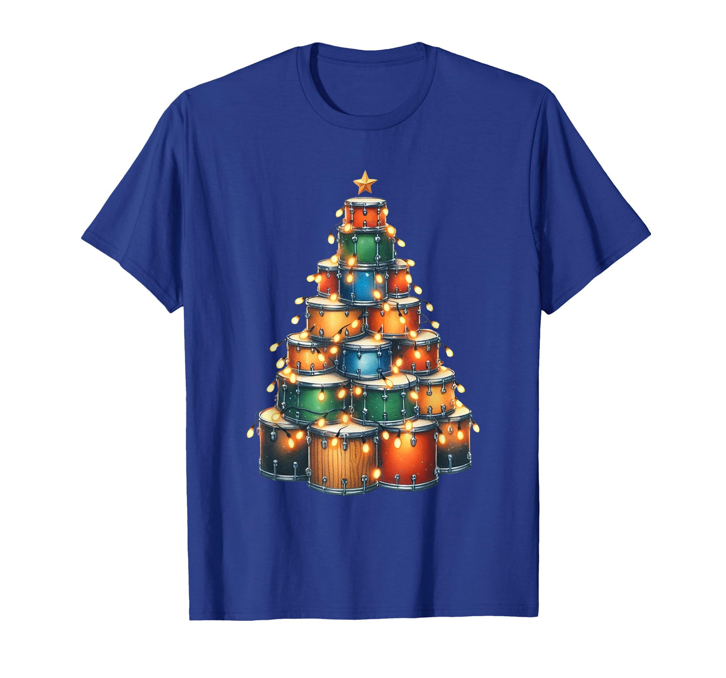 Drumms Xmas Christmas Tree Drummer T-Shirt