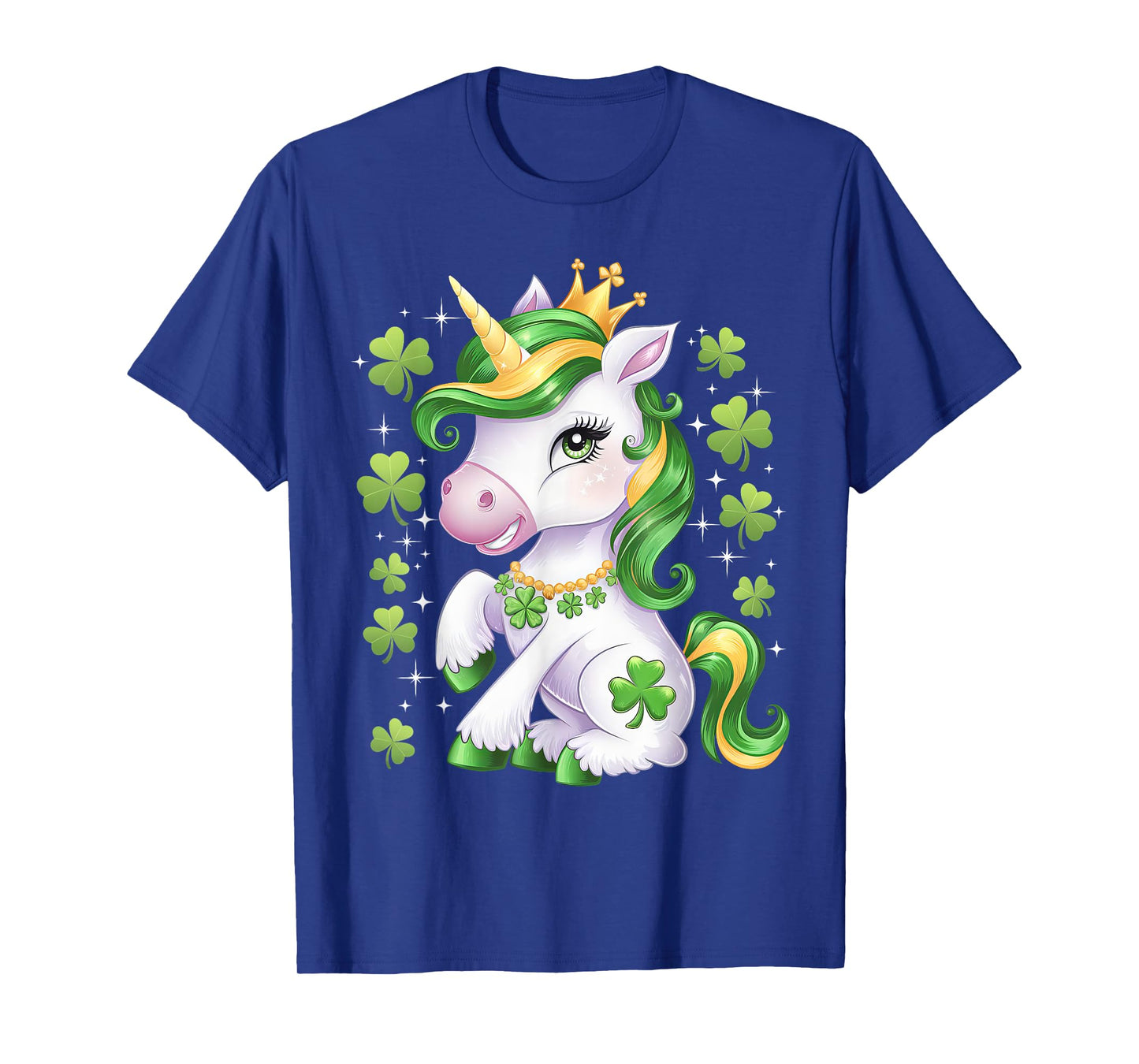 Cute Unicorn Shamrock St Patricks Day Girls Kids Lepricorn T-Shirt