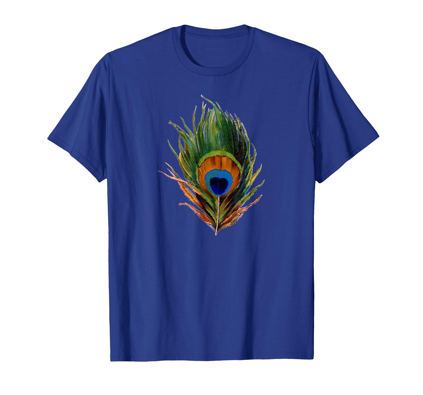 Vintage Peacock Feather Print T Shirt T-Shirt