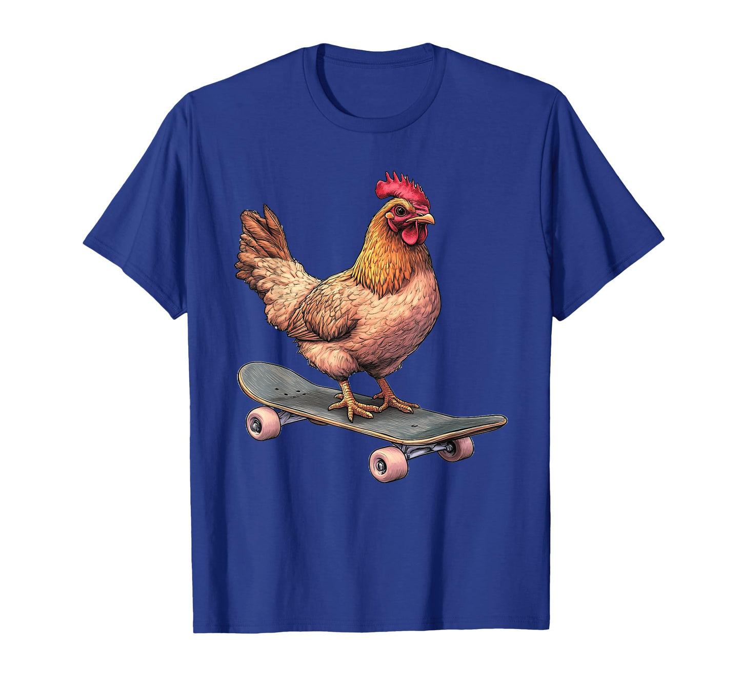 Funny Chicken On A Skateboard Skateboarding T-Shirt