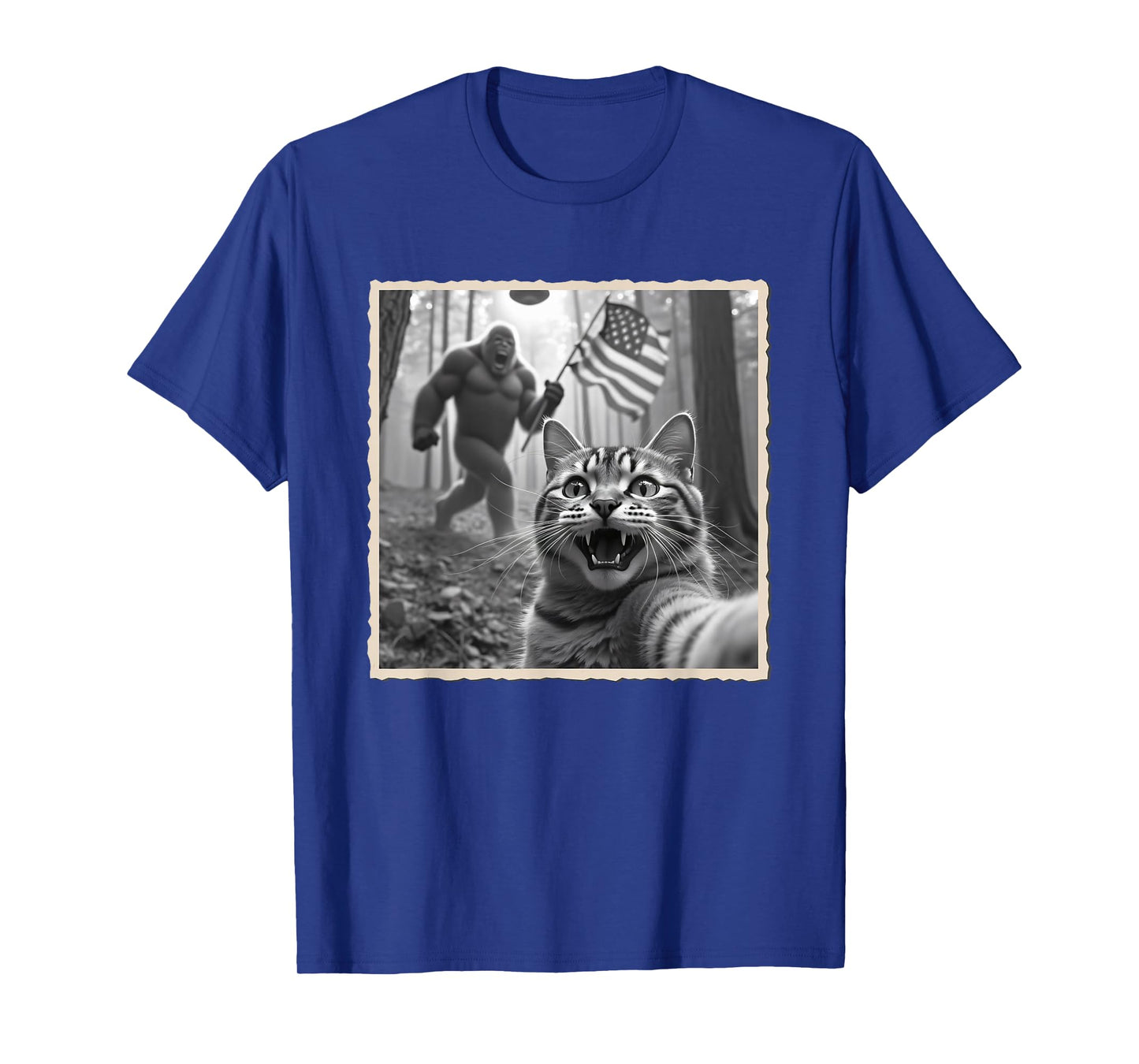 4th of July Bigfoot & Sasquatch, Patriotic, American Flag T-Shirt