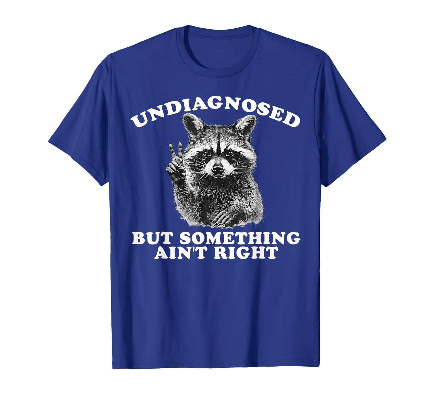 Funny Saying Raccoon Undiagnosed But Something Ain't Right T-Shirt