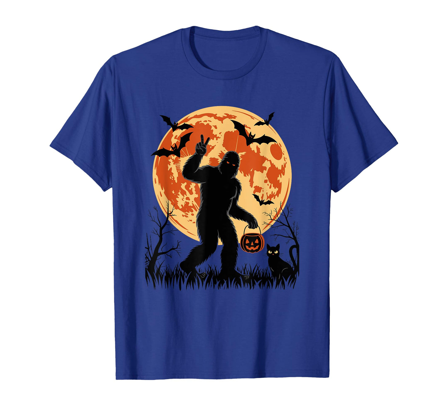 Funny Halloween Sasquatch Rocking Bigfoot Halloween T-Shirt
