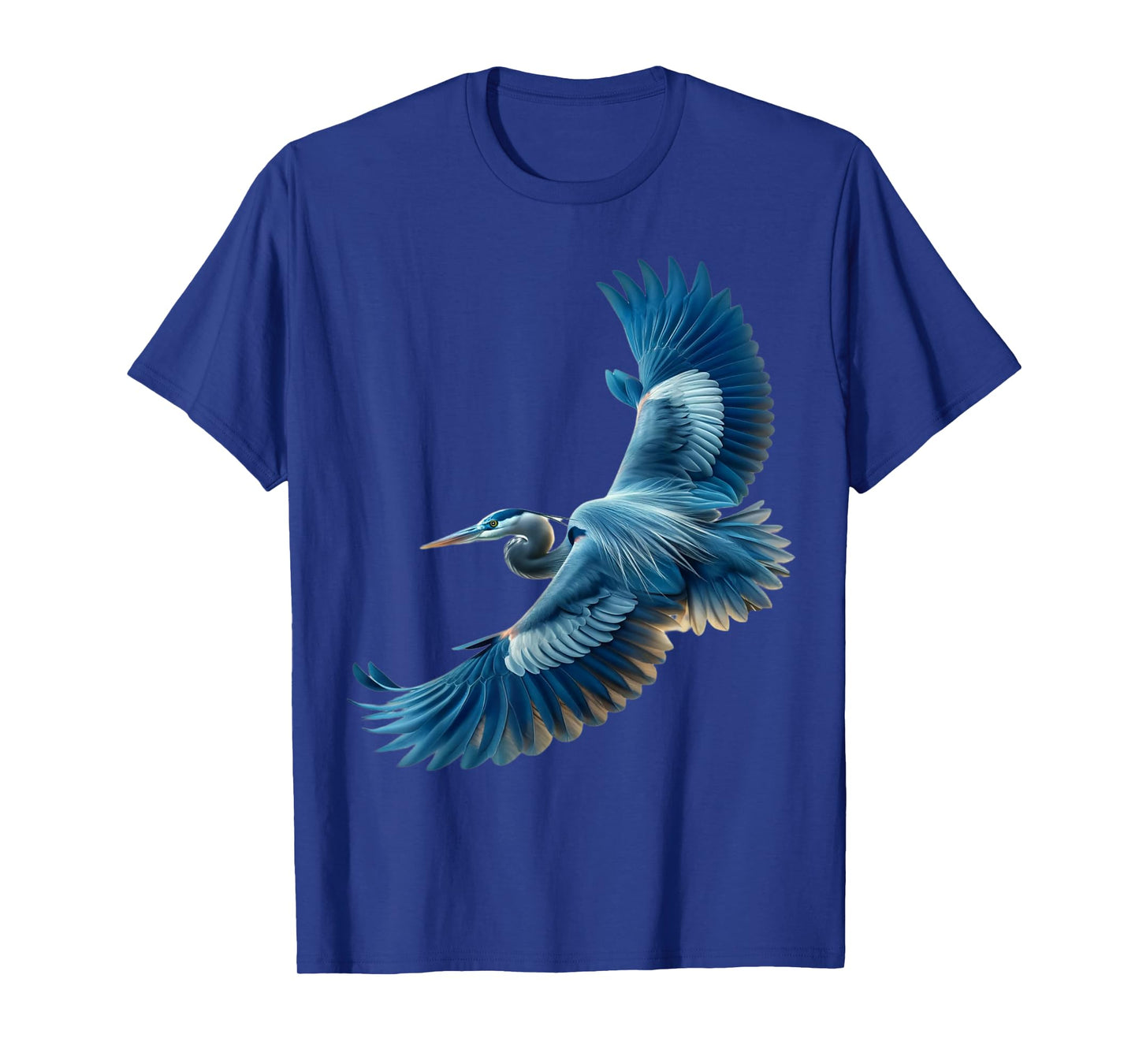 Great Blue Heron Egret Bird Flight Migration Pattern T-Shirt