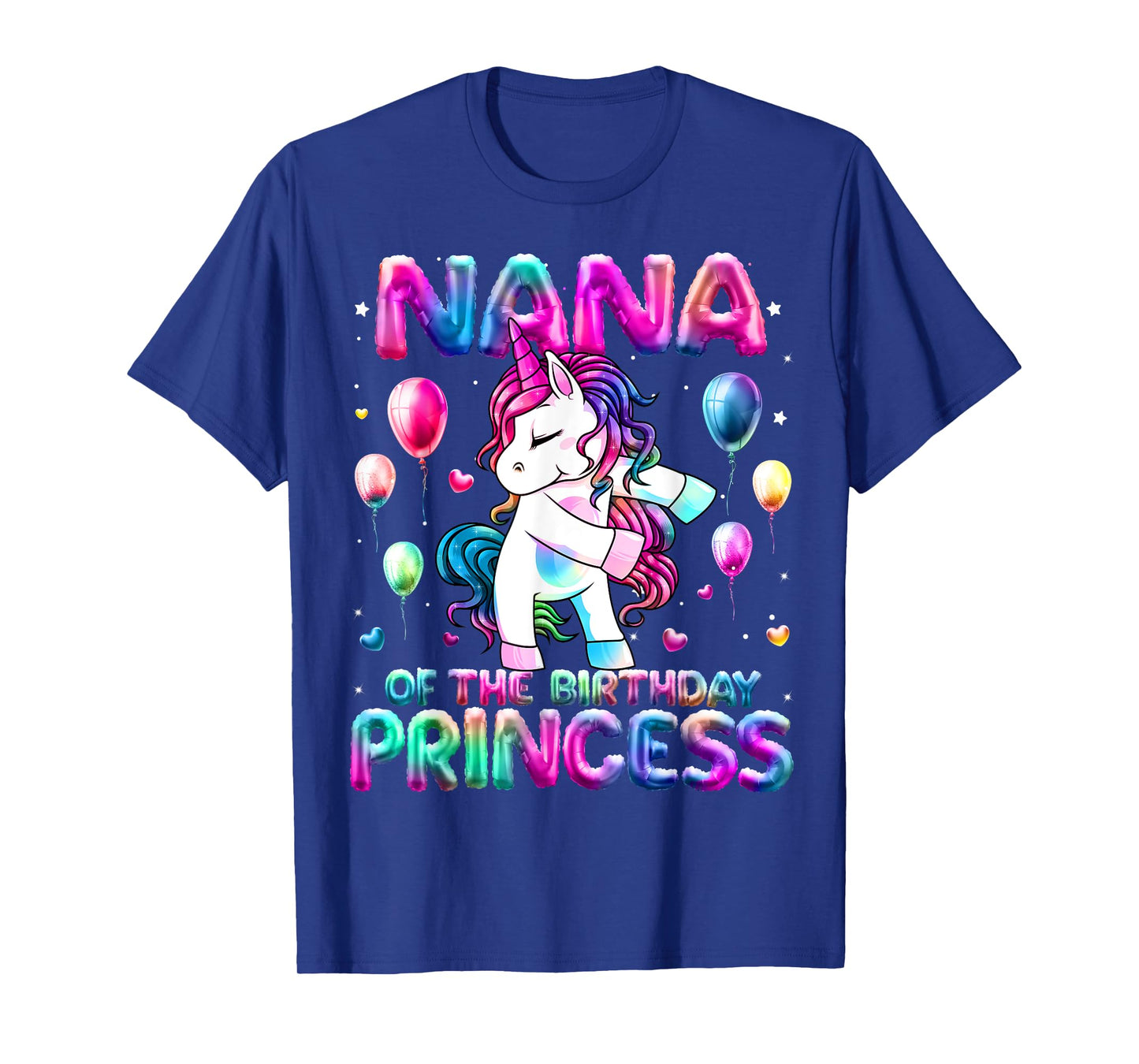 Grandma of the Birthday Princess Girl Flossing Unicorn Nana T-Shirt