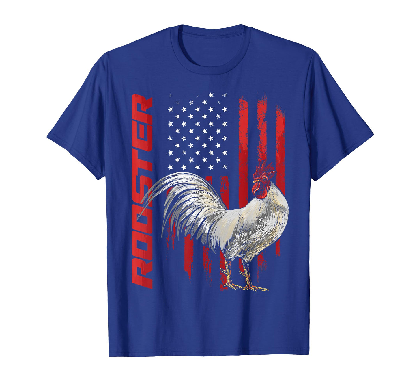 Rooster Chicken American Flag USA Fighting Cock T-Shirt