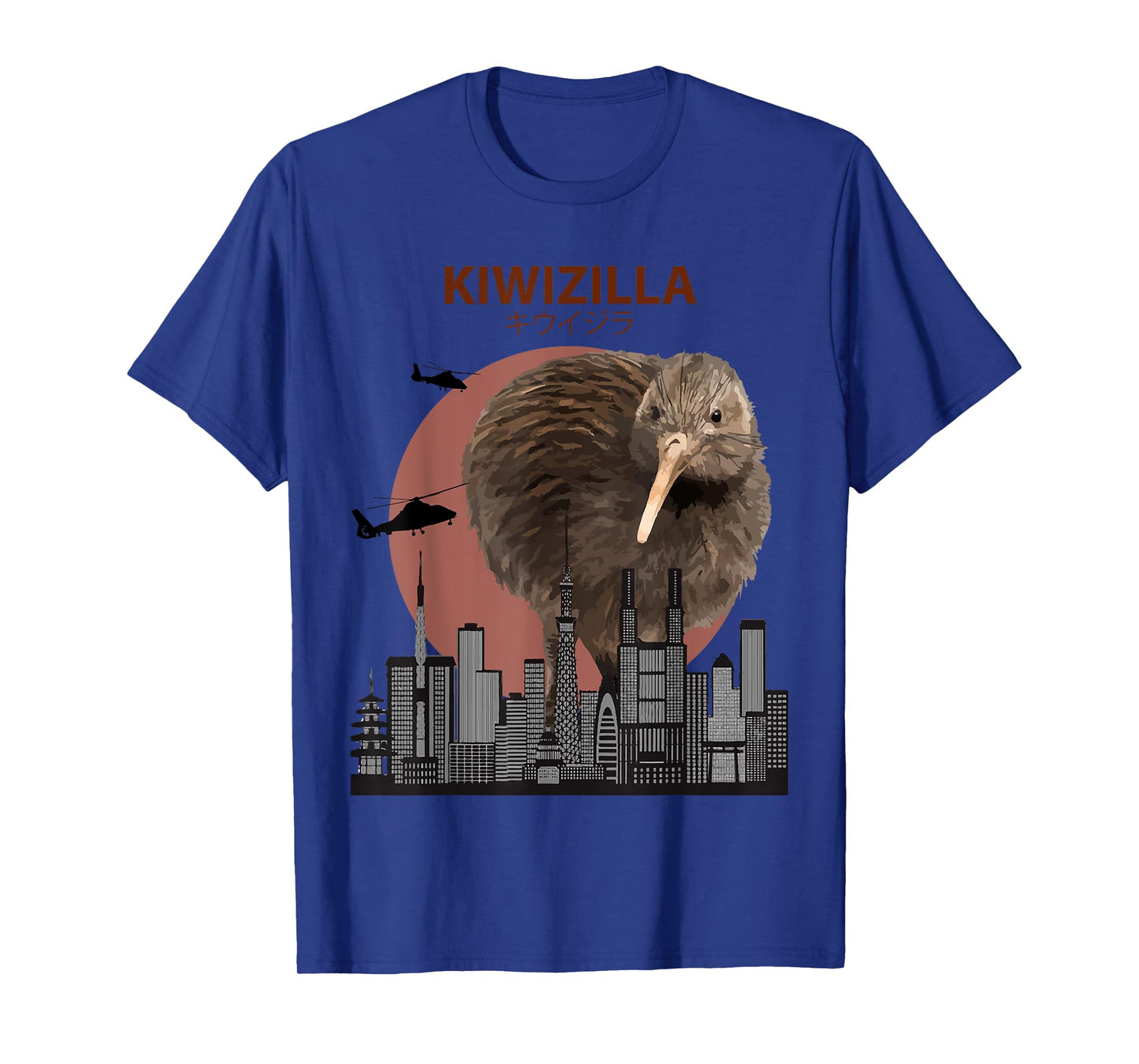 Kiwizilla Funny Kiwi T-Shirt | New Zealand Bird Lovers Gift T-Shirt