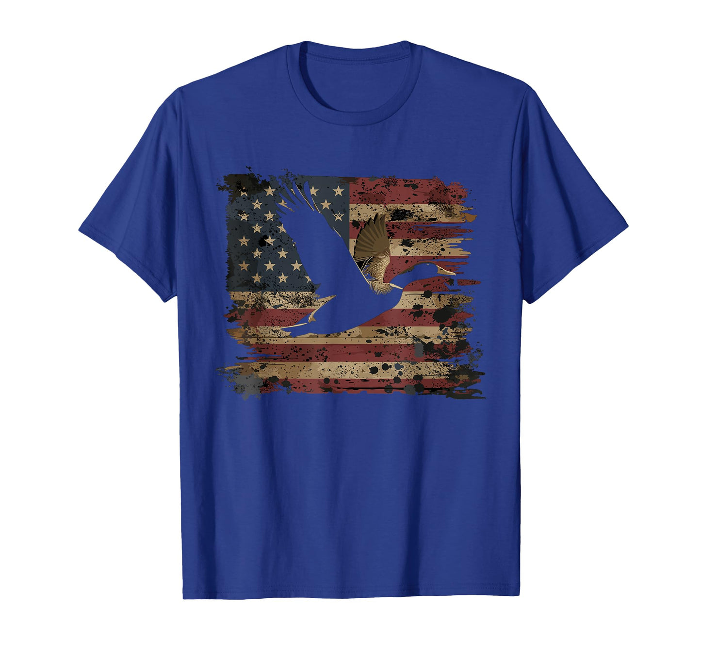 Duck Hunting 4th Of July USA American Flag T-Shirt