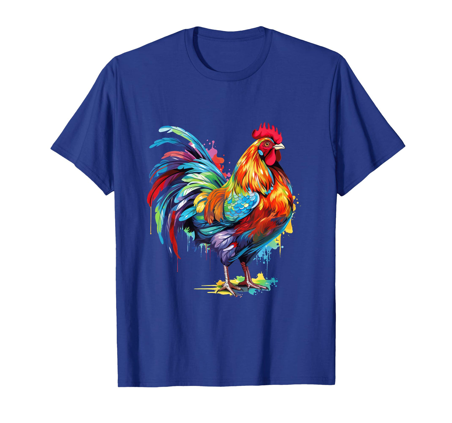 Colorful Rooster Chicken T-Shirt