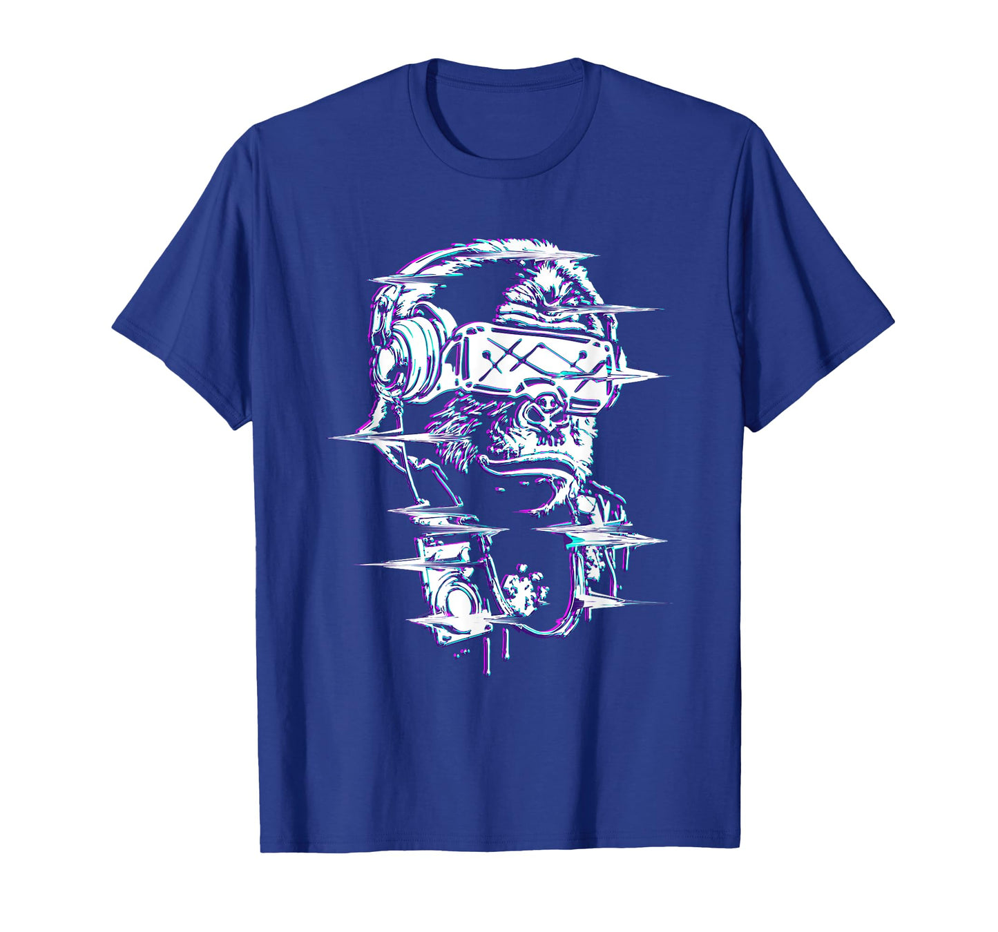 VR and VR Gamer with virtual reality and monkey T-Shirt