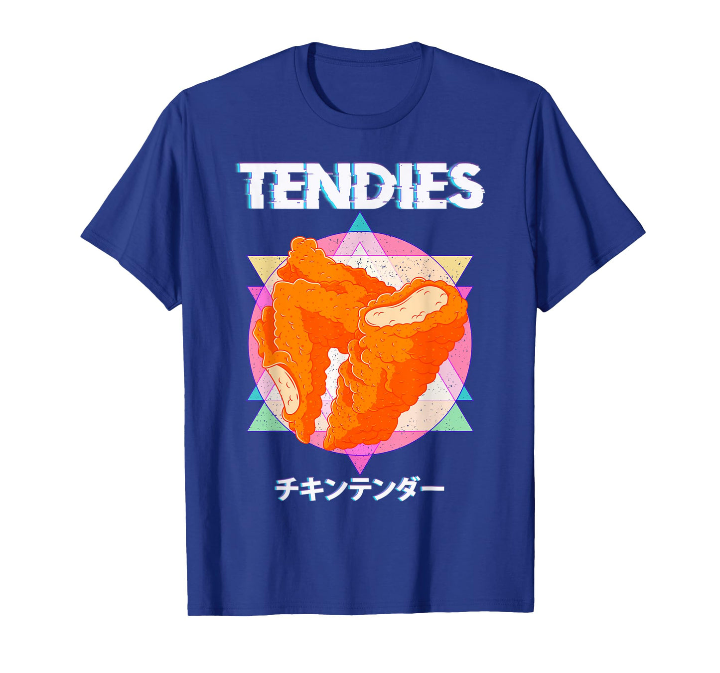 Vaporwave Tendies Chicken Tenders Japanese Kanji Pastel Goth T-Shirt