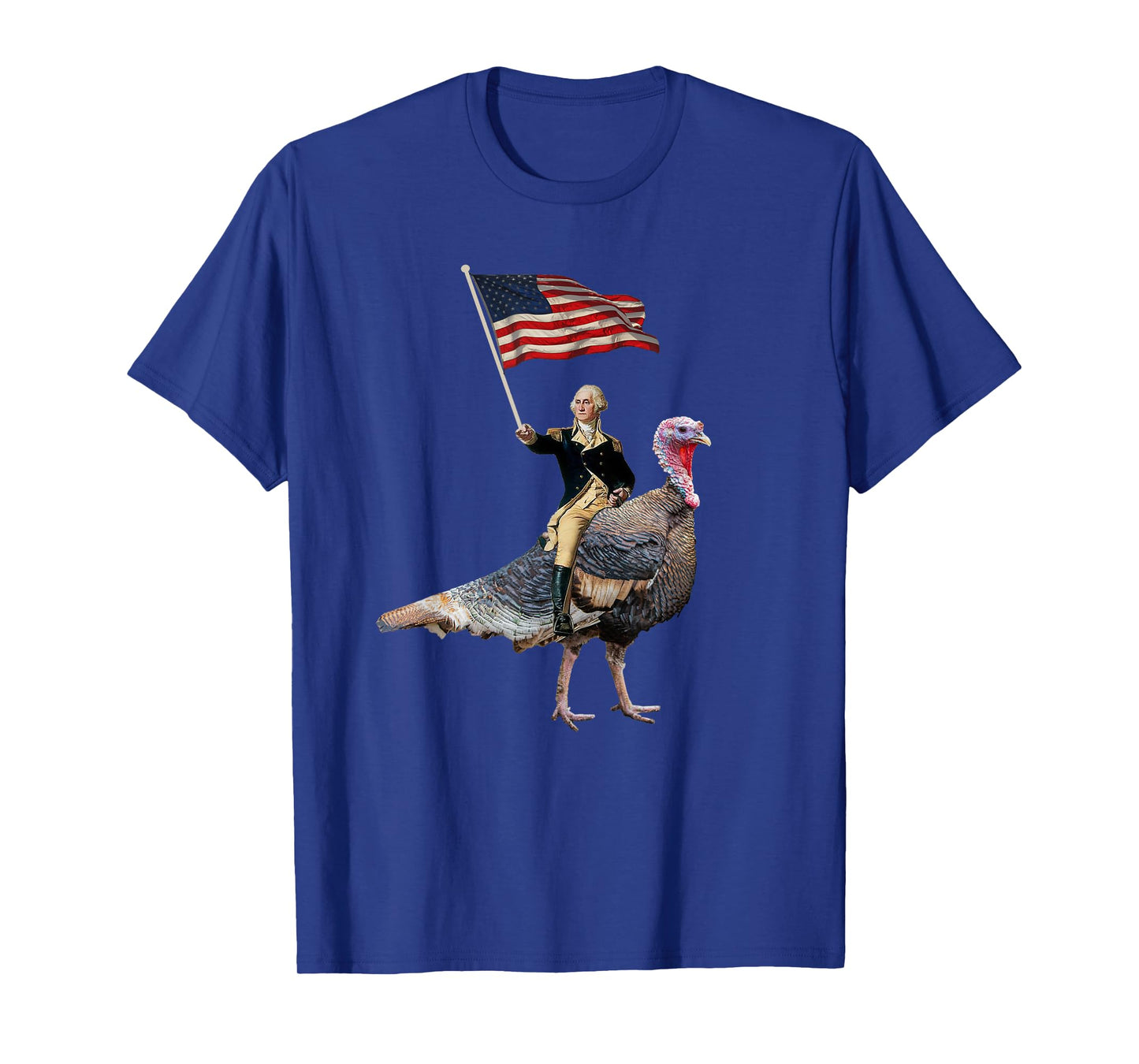 George Washington Riding A Turkey Funny Thanksgiving T-Shirt