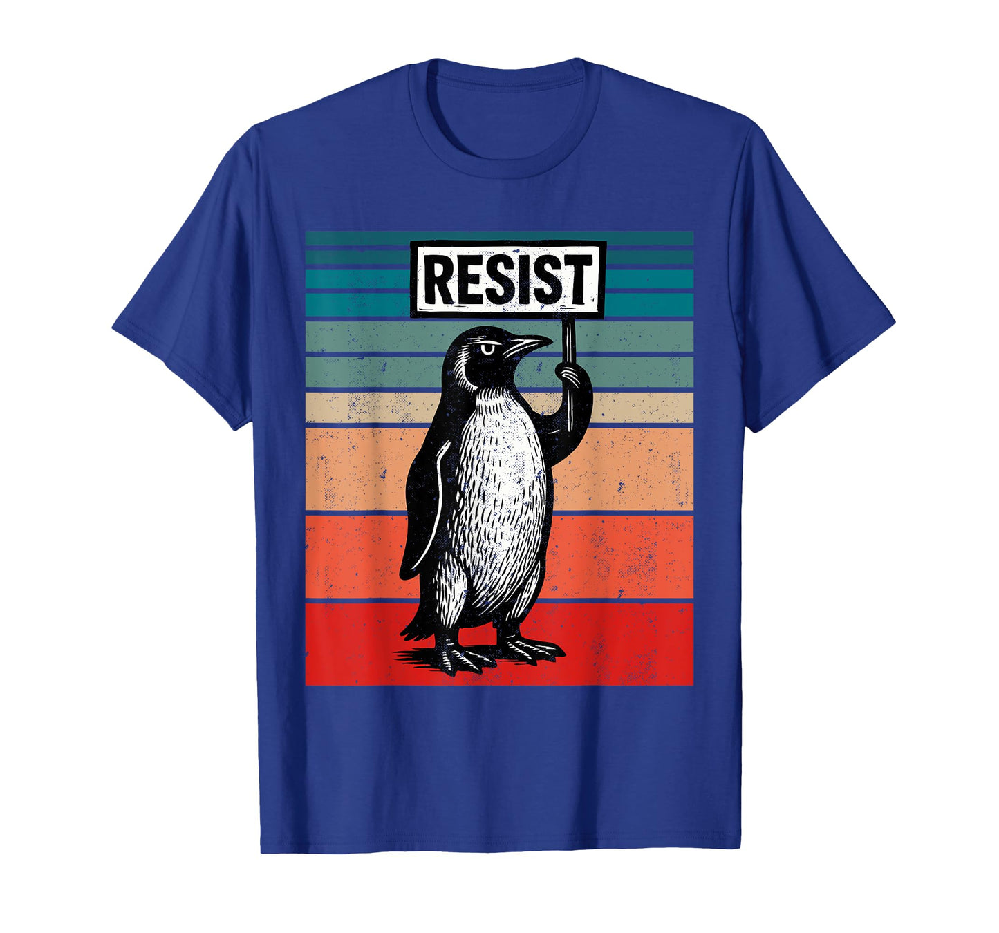 RESIST Penguins Against Trump Tariffs Funny T-Shirt