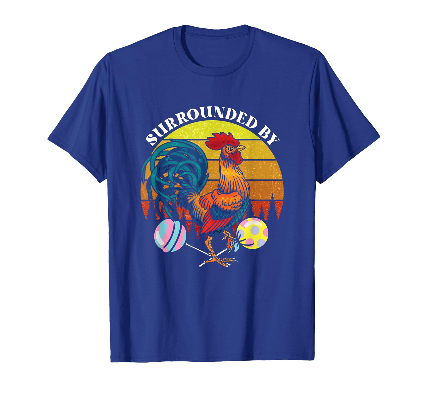 Funny Surrounded By | Rooster Lollipops | Adult Humor T-Shirt