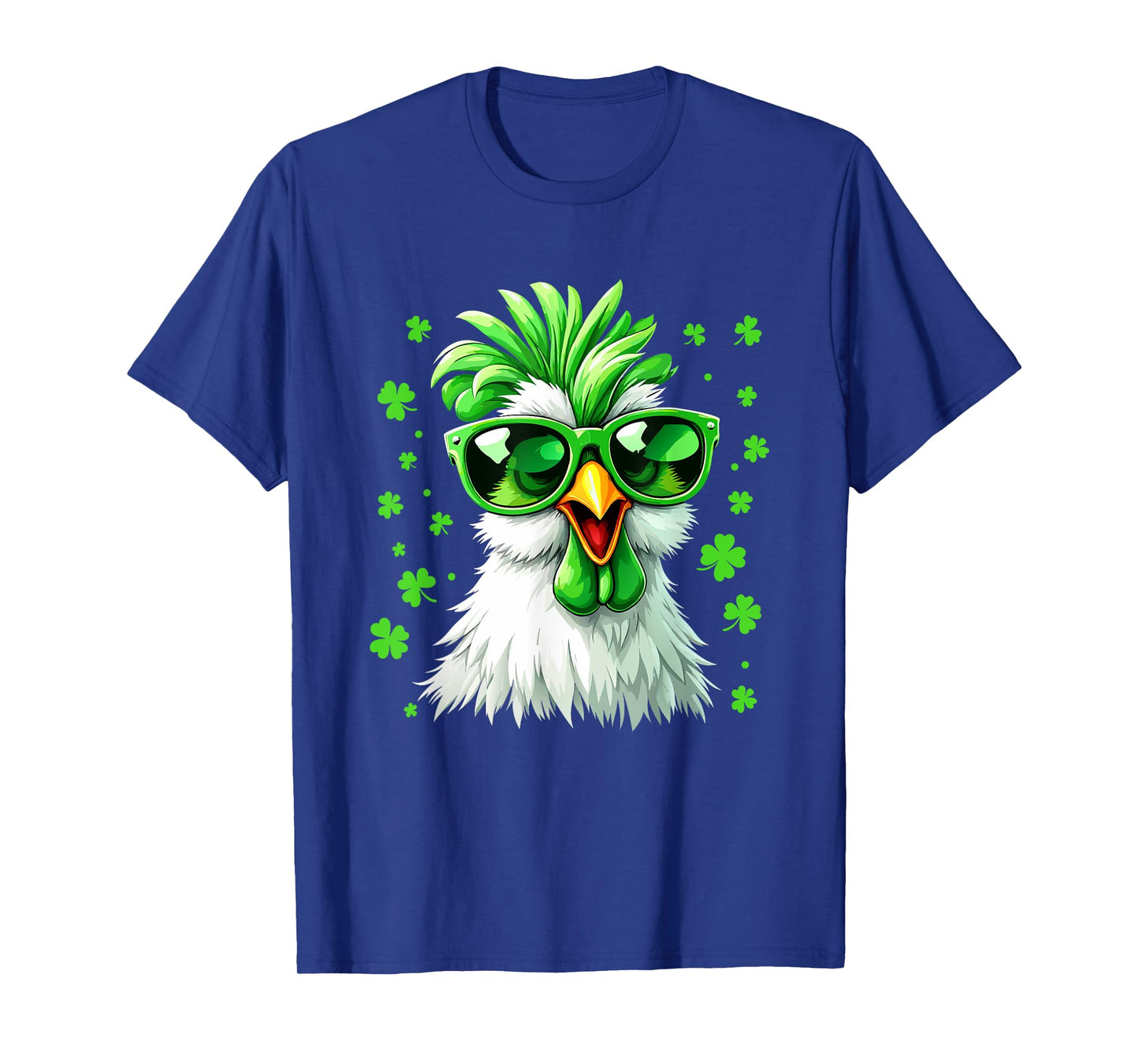 Funny Chicken St Patricks Day Chicken Shamrock T-Shirt