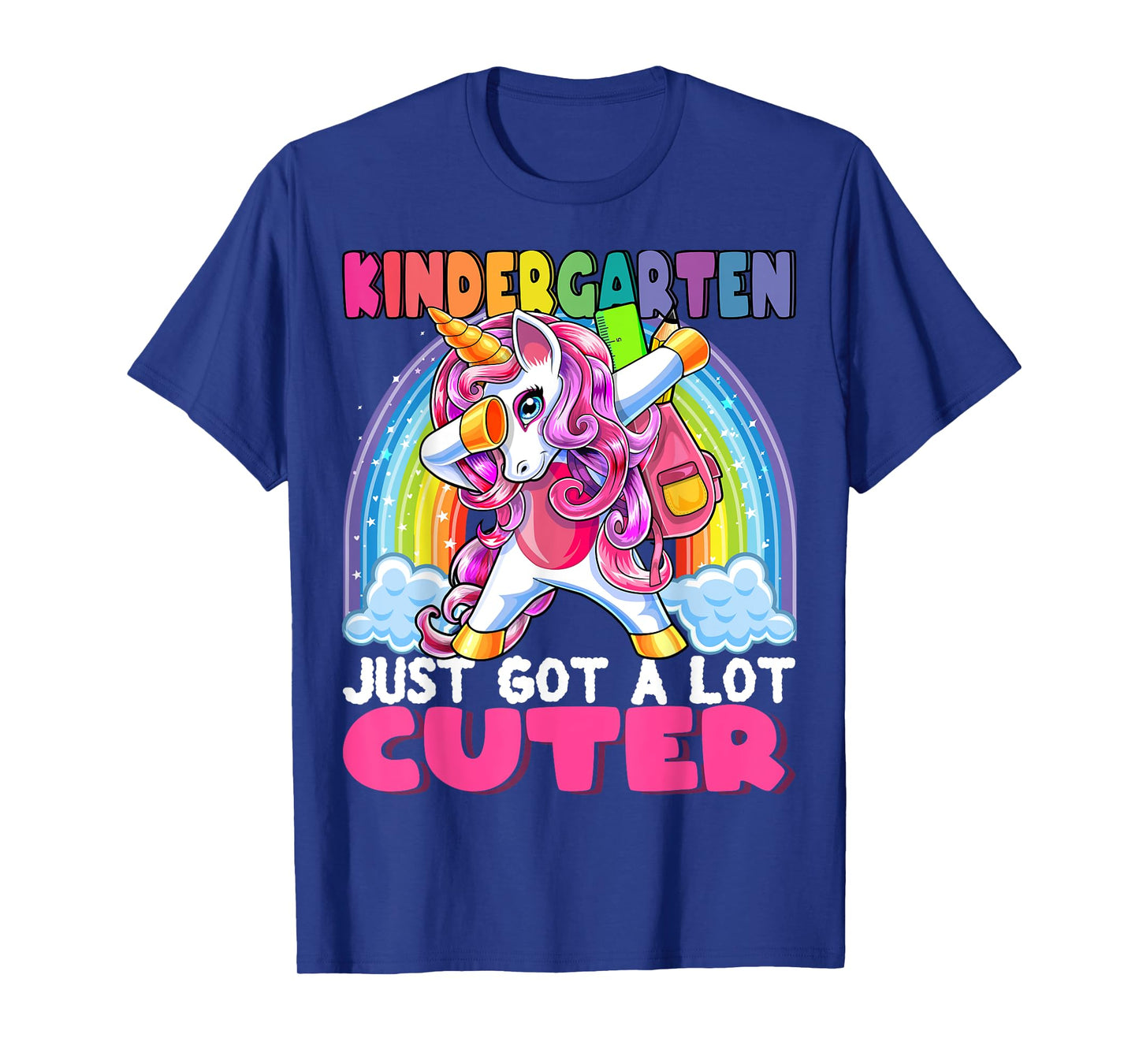 Kindergarten Got Cuter Dabbing Unicorn Back to School Girls T-Shirt