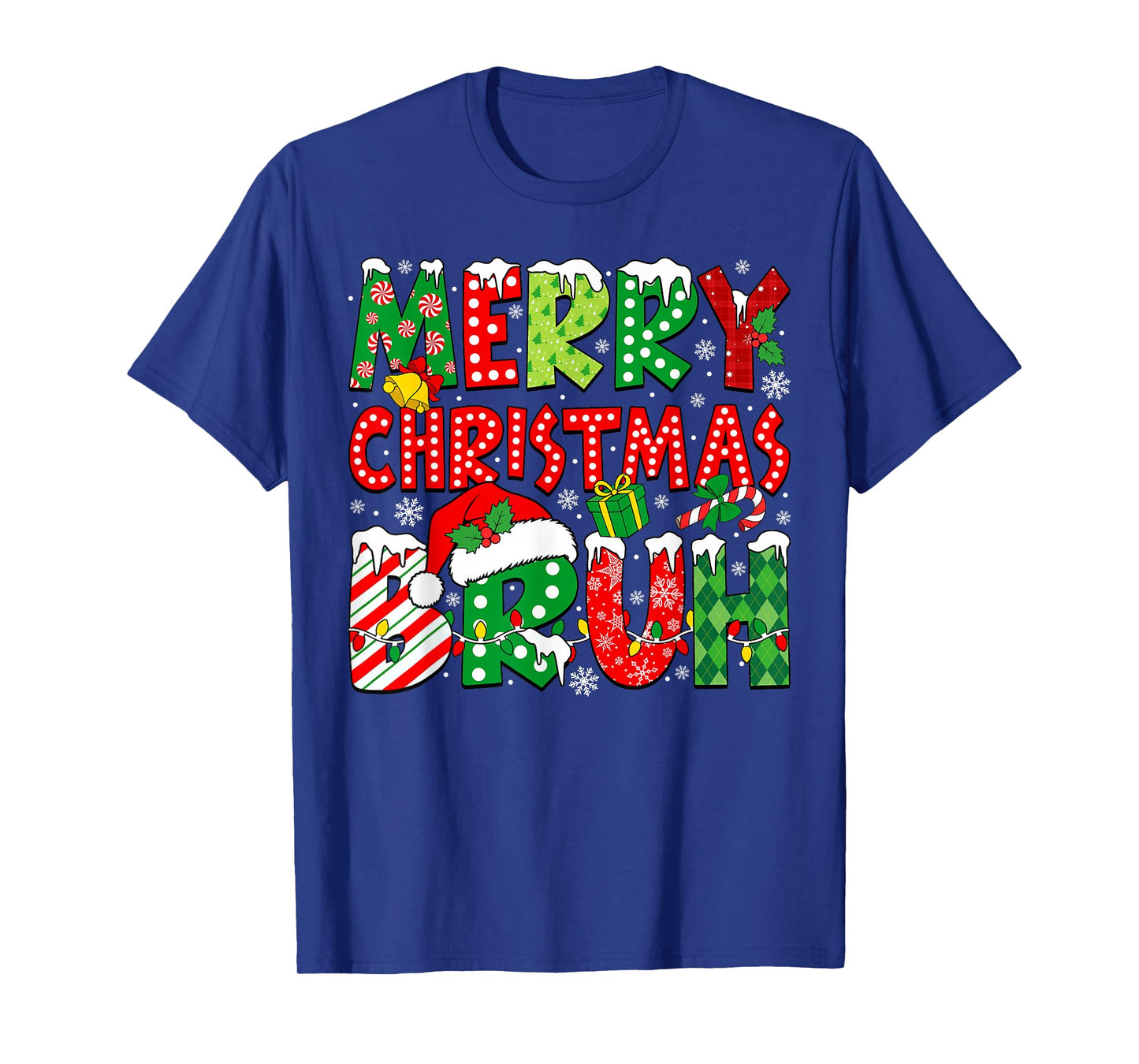 Bruh Meme Funny Saying Bro Greeting Teens Boys Men Christmas T-Shirt