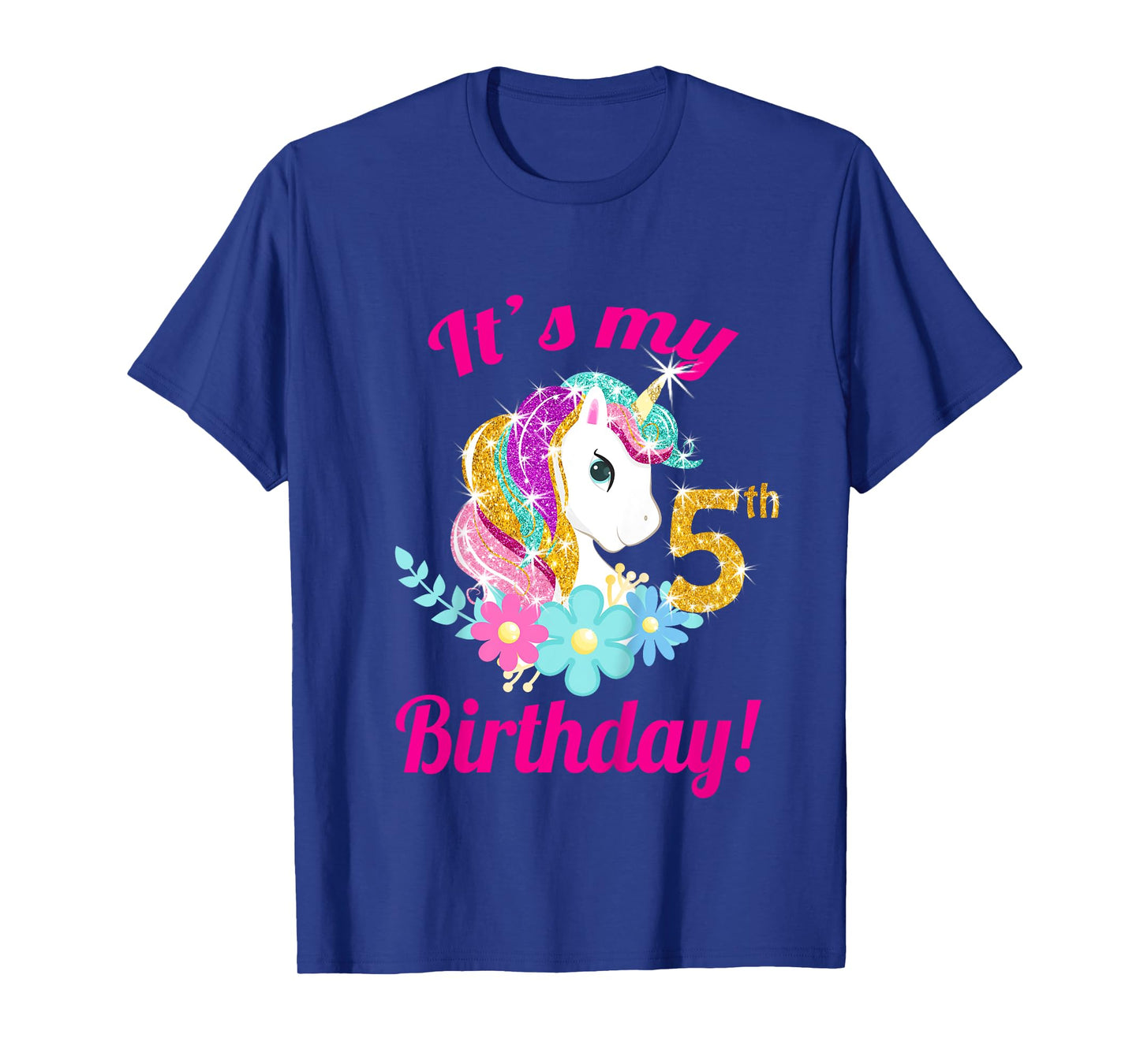 Its My 5th Birthday Unicorn Shirt (5 year old girls outfit) T-Shirt
