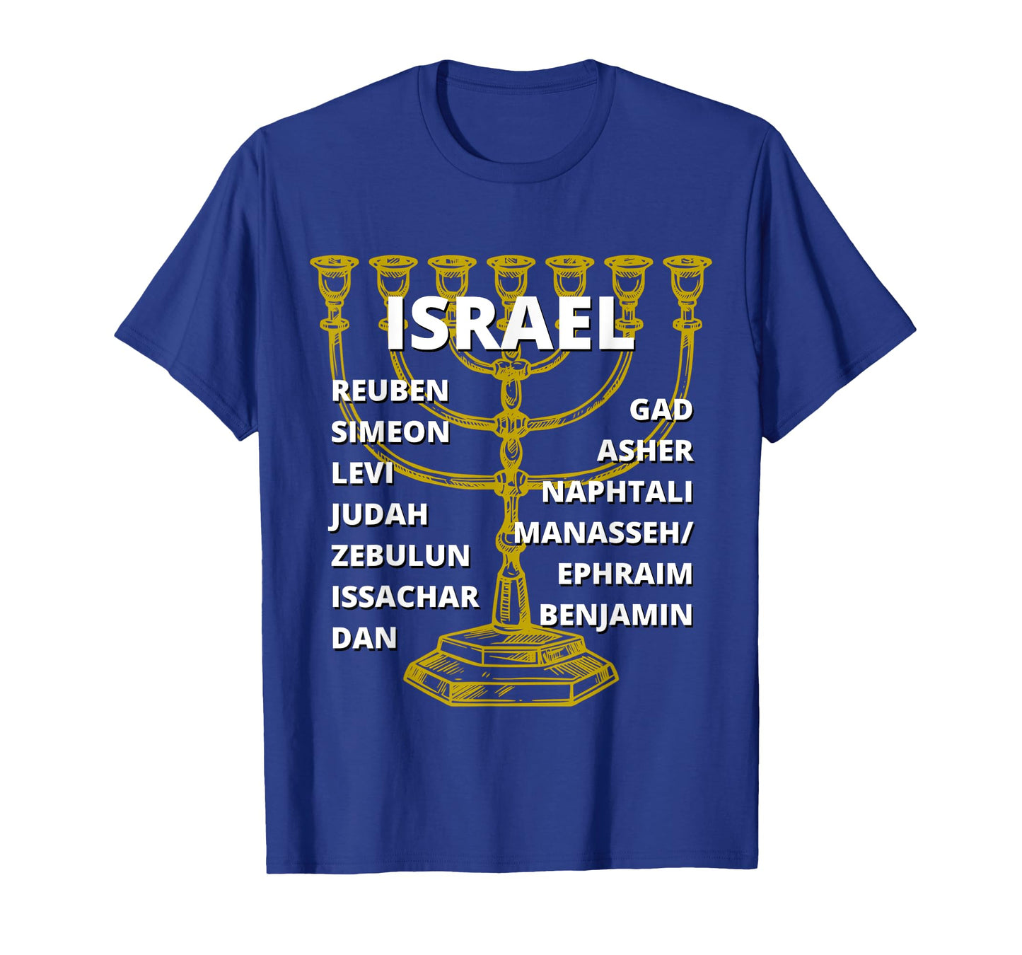 Tribes of Israel Menorah T-Shirt