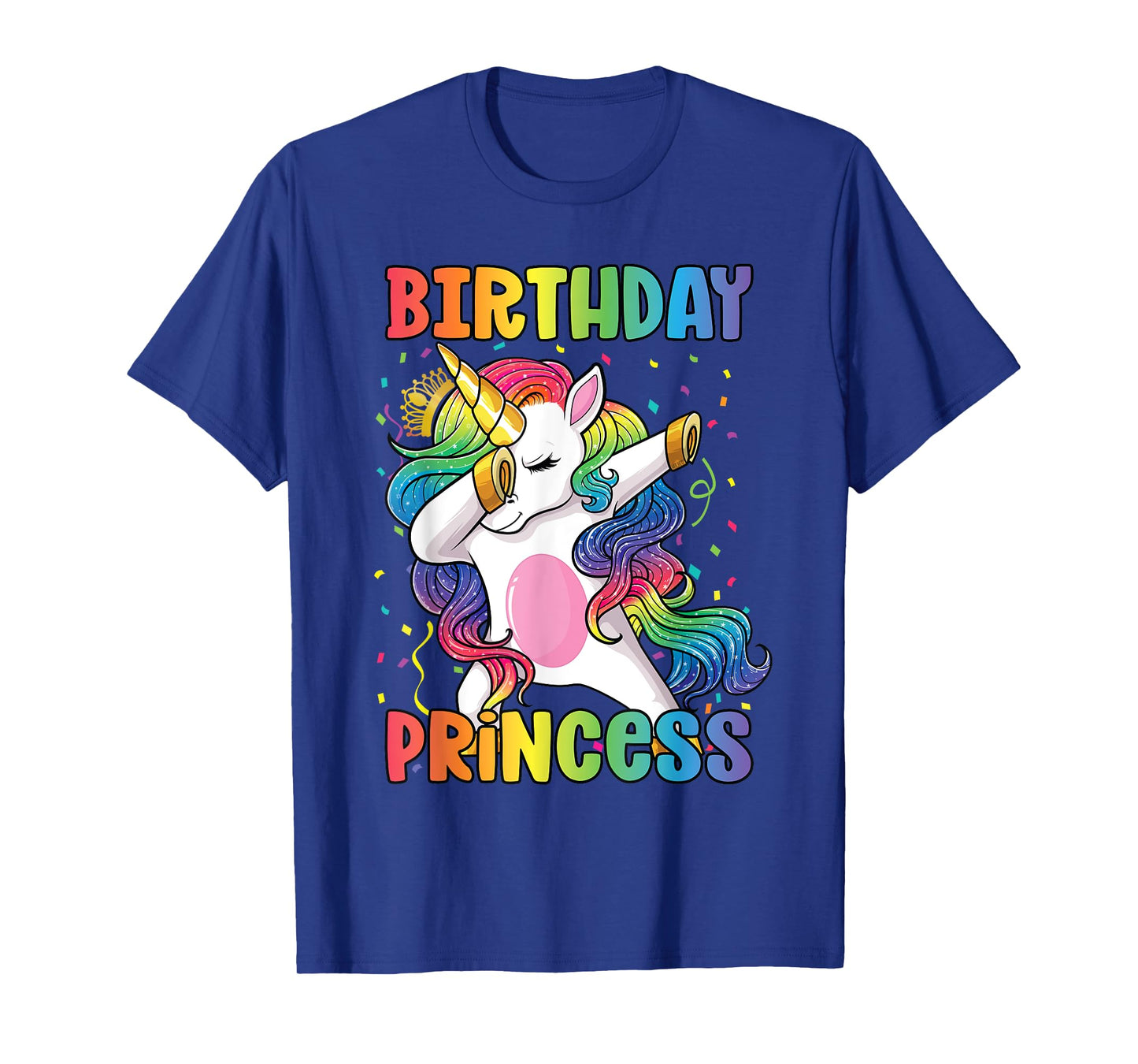 Birthday Princess Shirt Dabbing Unicorn Girl T-Shirt