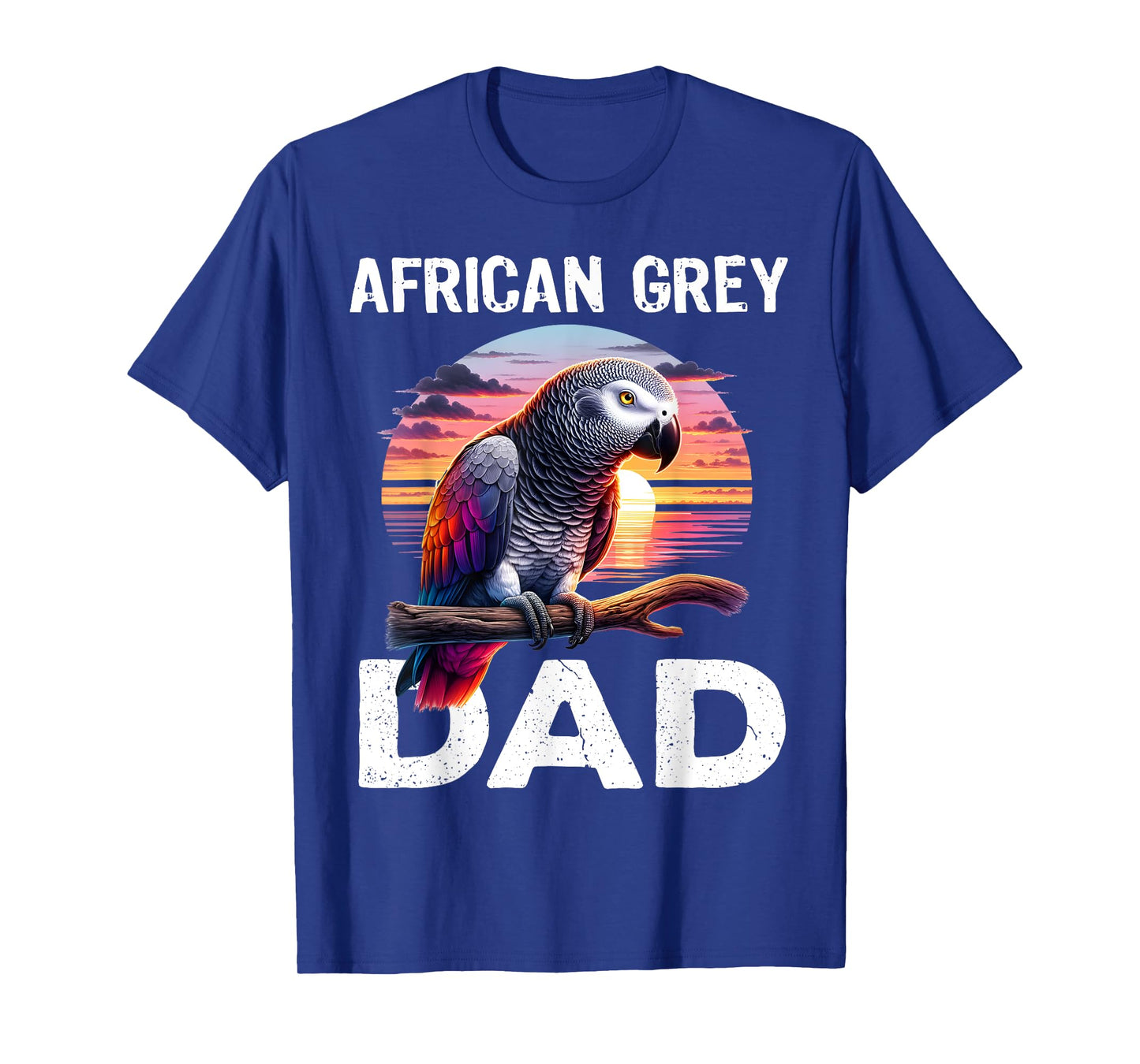 African Grey Parrot Dad Funny Vintage Timneh Grey Men T-Shirt
