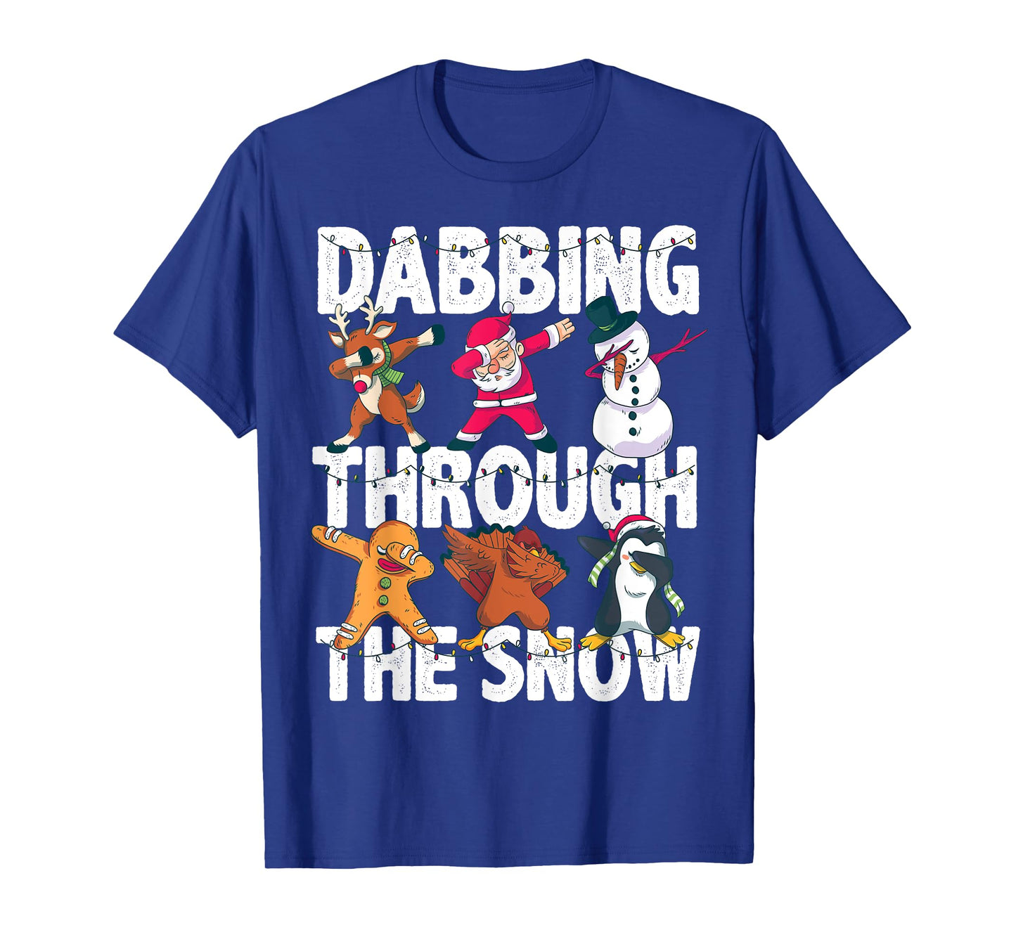 Christmas Shirt Santa Friends Dabbing Through the Snow Gift T-Shirt