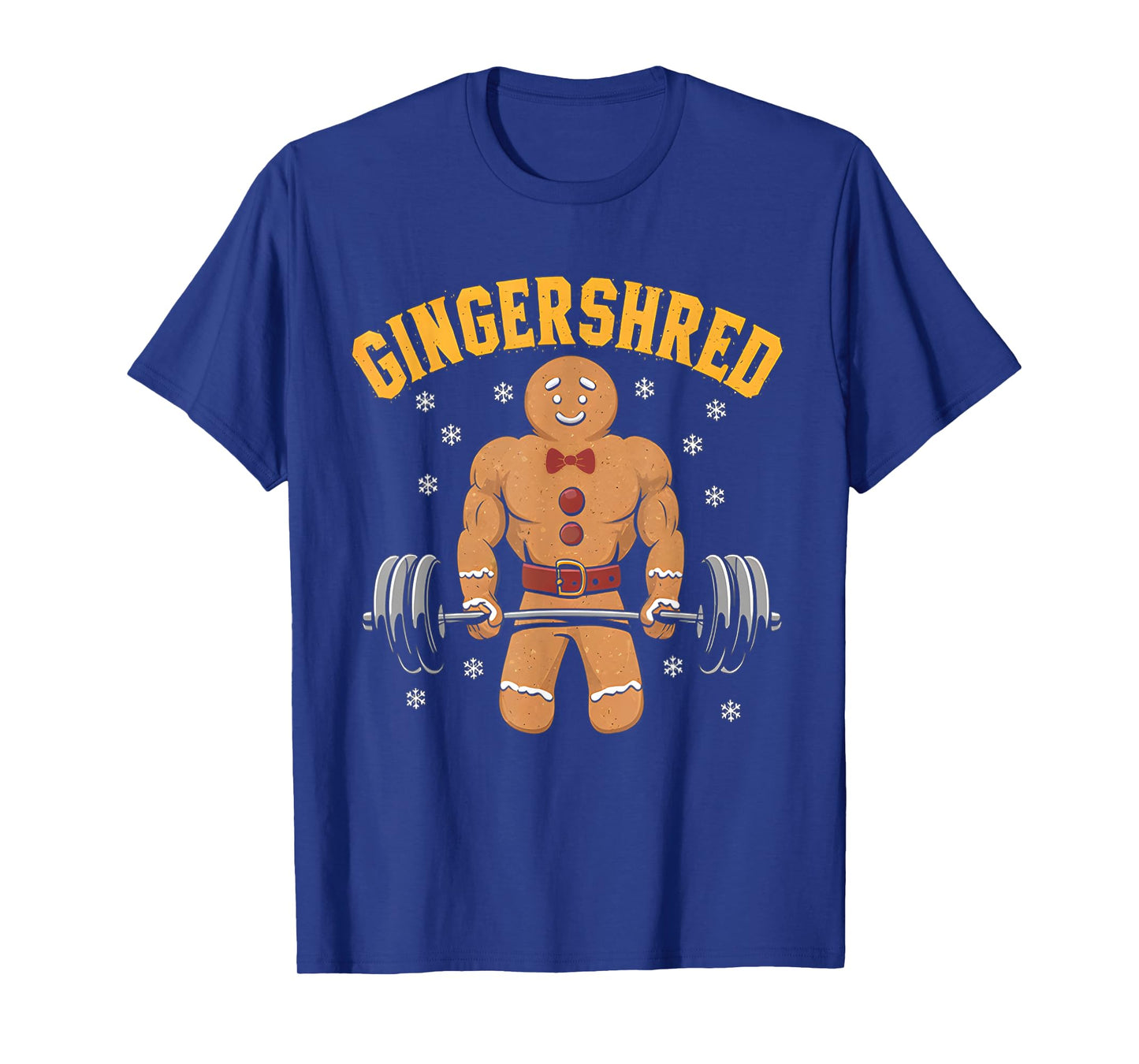 Gingershred Funny Gingerbread Man Gym Bodybuilding Christmas T-Shirt