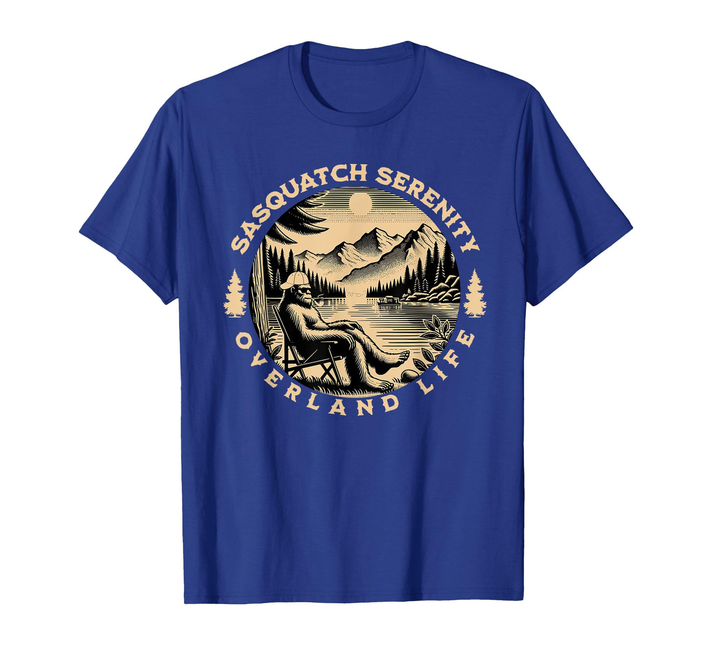 Sasquatch Serenity Overland Life Graphic T-Shirt, Small