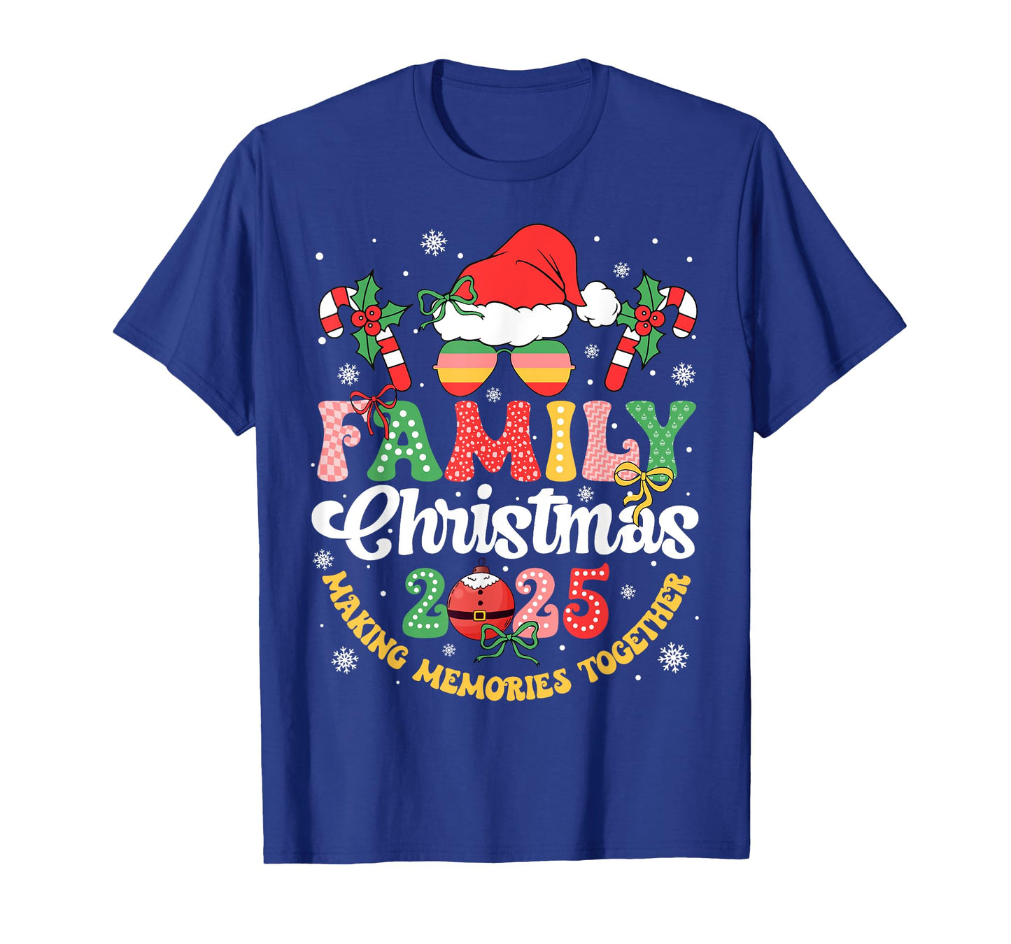 Family Christmas 2025 Matching Group Outfit Xmas Squad Santa T-Shirt