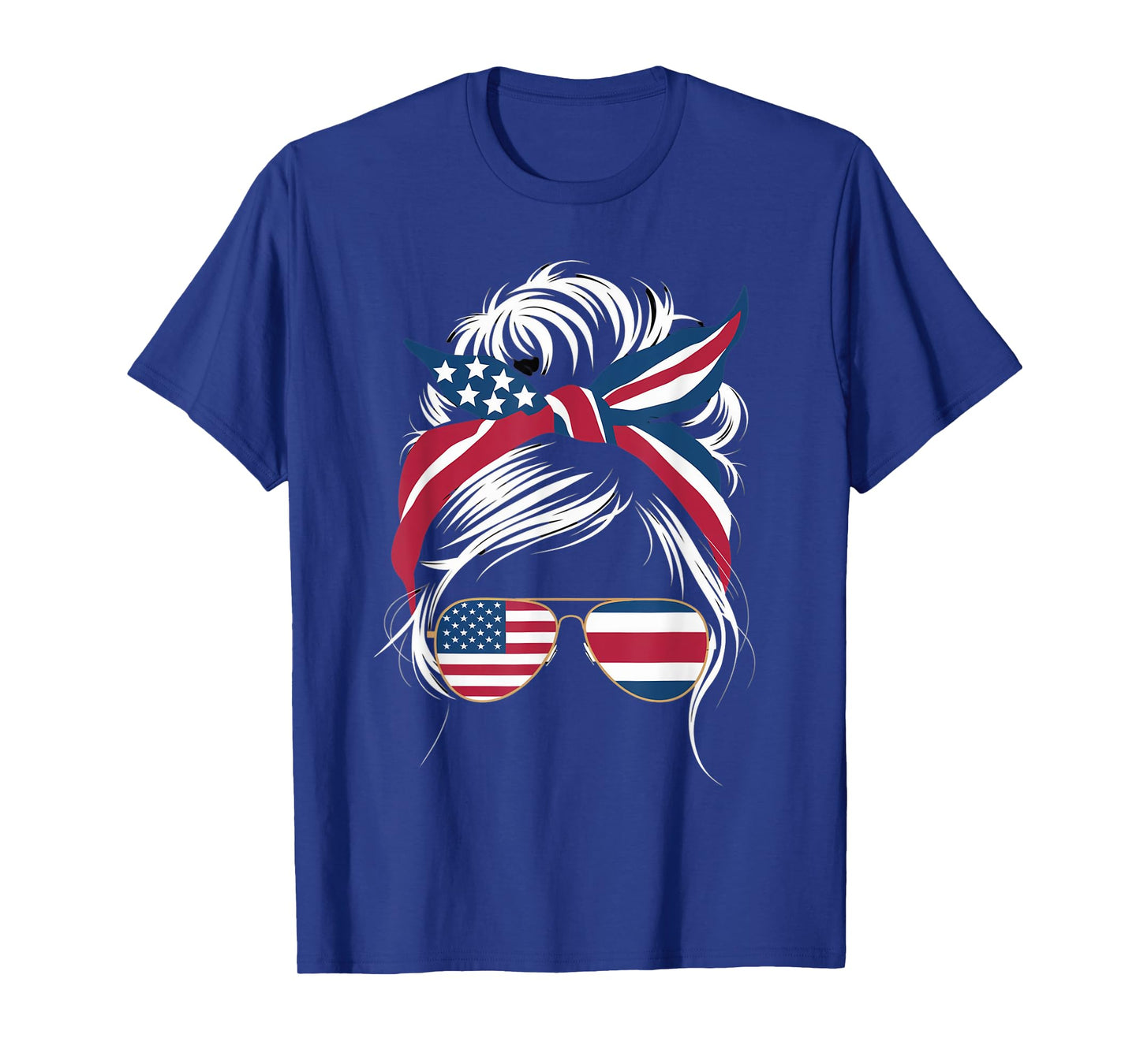 Tropical Pura Vida Messy Hair Bun USA American Costa Rica T-Shirt