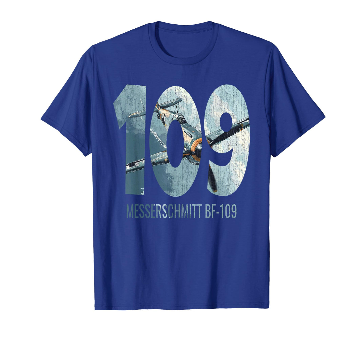 Military F&L Design Co. Messerschmitt BF-109 WW2 German Warbird Aviation Hobbyist T-Shirt, Small, Black
