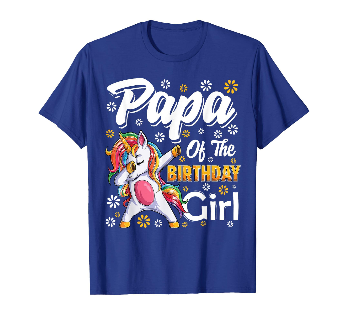 awesome dabbing unicorn birthday Papa Family Matching T-Shirt