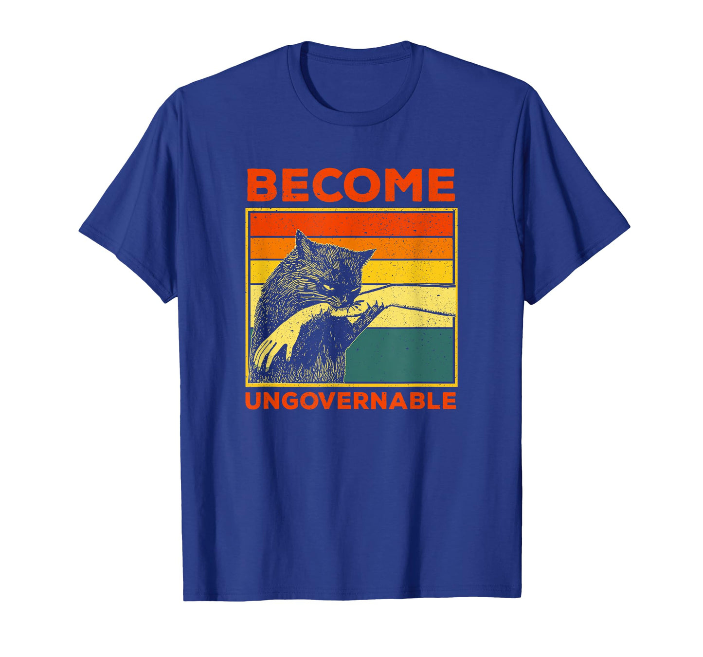 Become Ungovernable - Black Cat Biting Hand Funny Meme T-Shirt