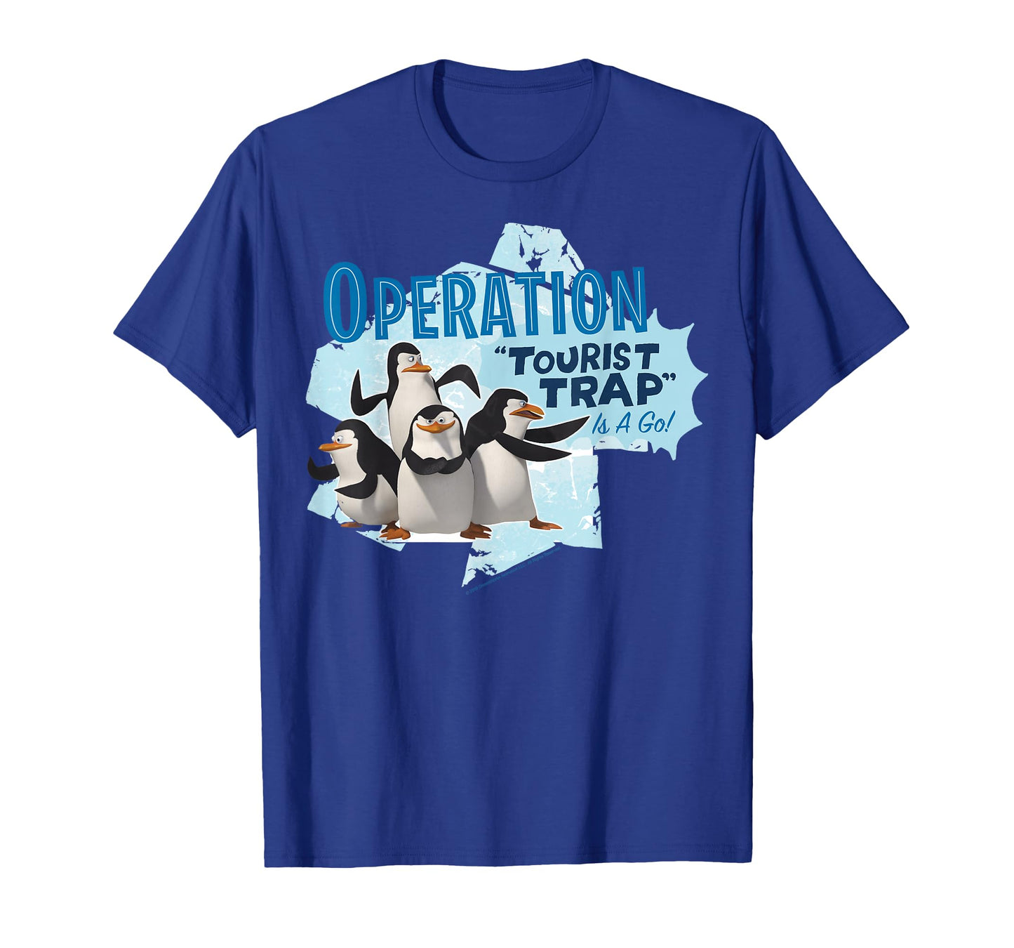 Madagascar Penguin Operation Tourist Trap Text Poster T-Shirt