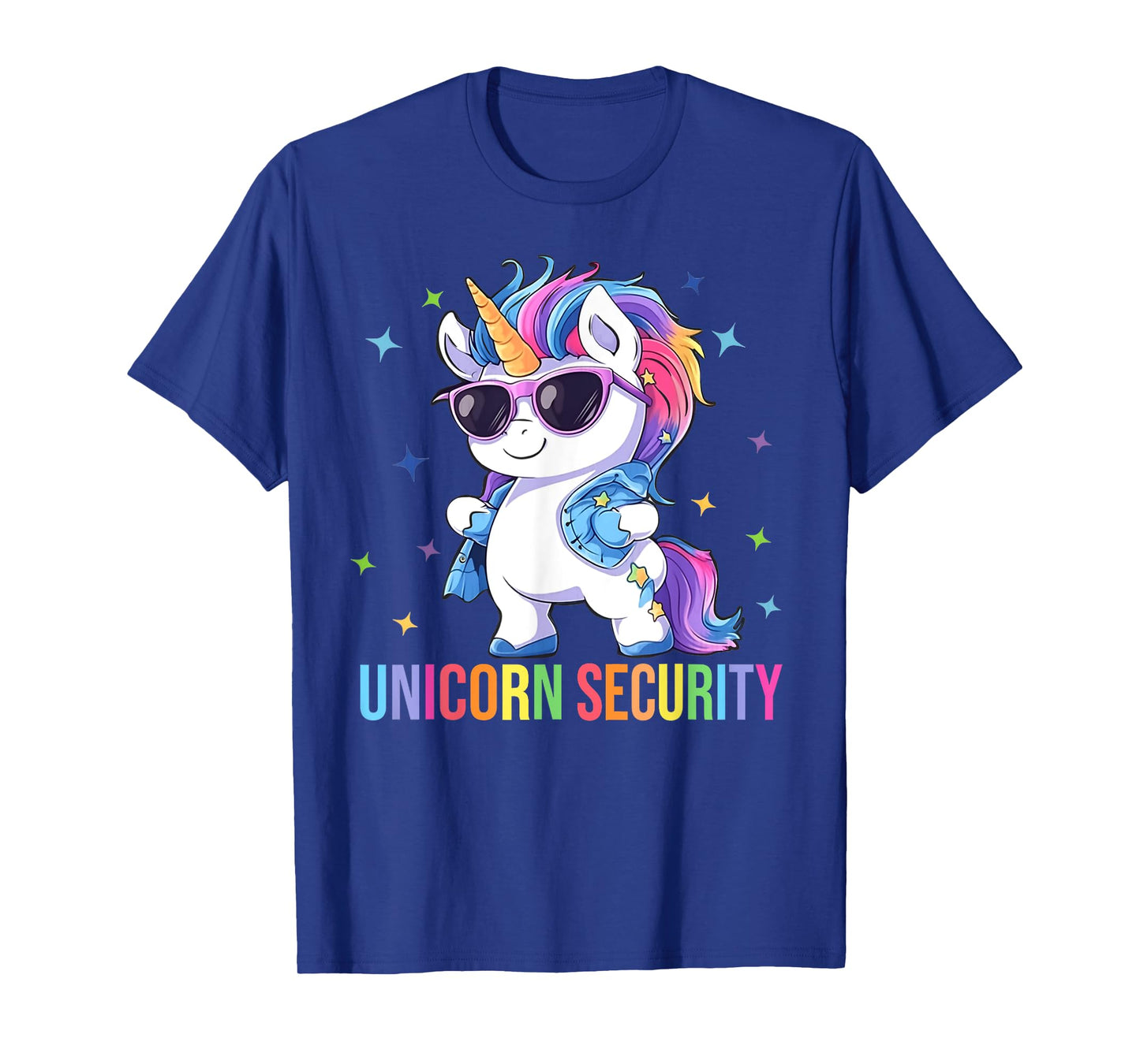 Birthday Party Dad Mom Daughter Costume Unicorn Security T-Shirt