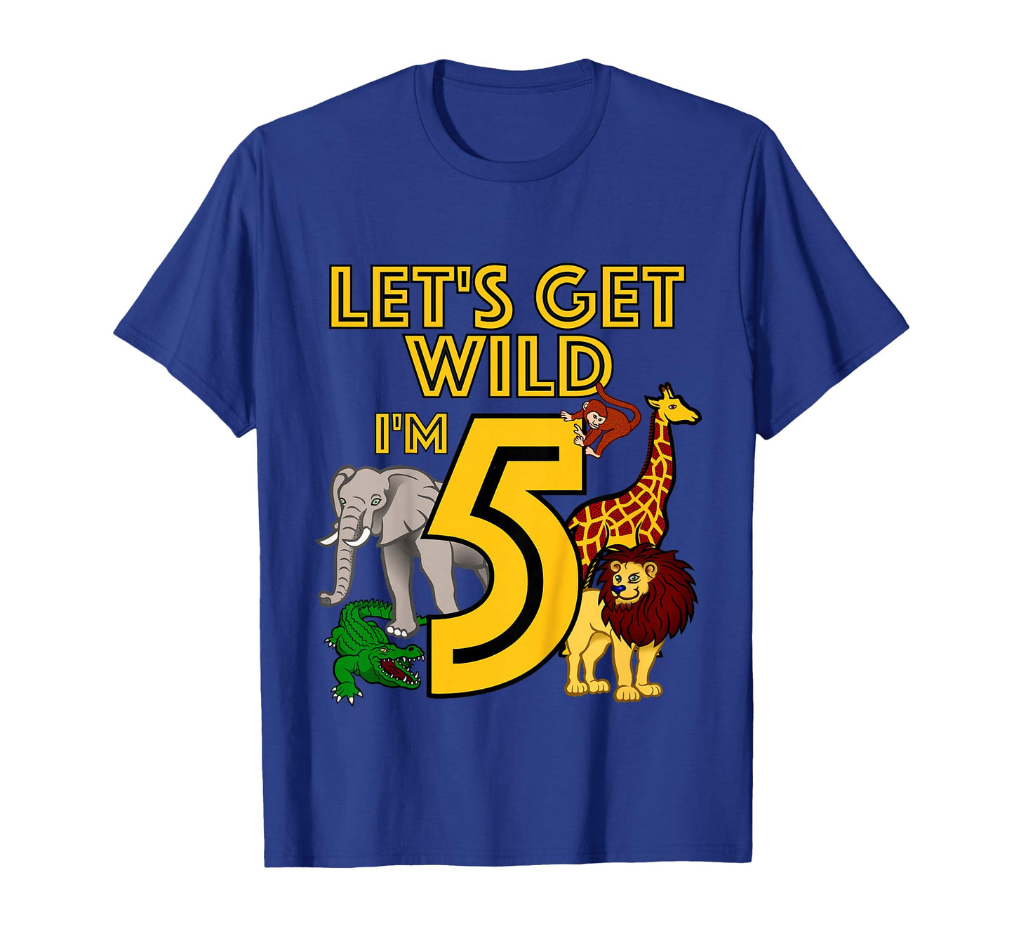 5 Year Old Zoo Birthday Shirt Safari Jungle Animal 5th Gift T-Shirt