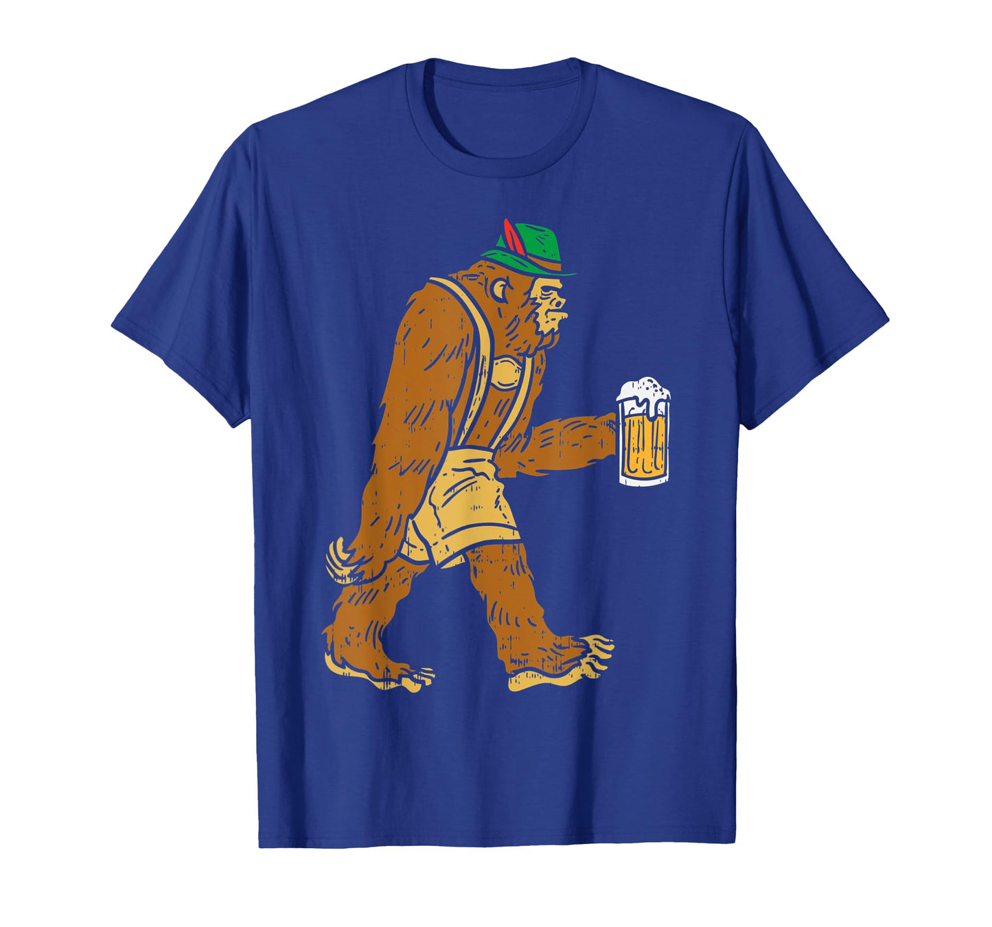 German Bigfoot Sasquatch Beer Lederhose Funny Oktoberfest T-Shirt