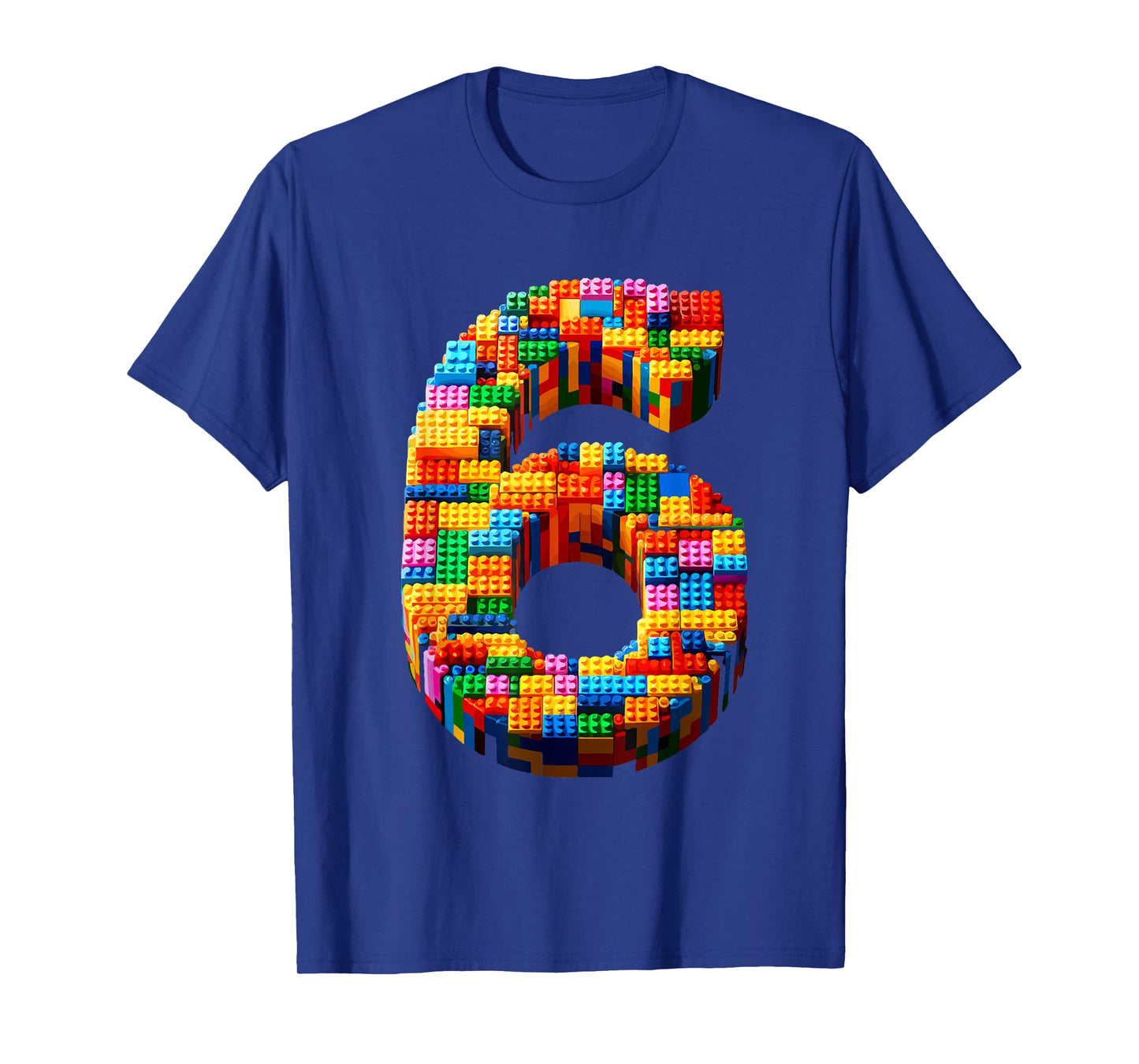 6 Year Old Blocks Building Master Builder 6th Birthday Boy T-Shirt