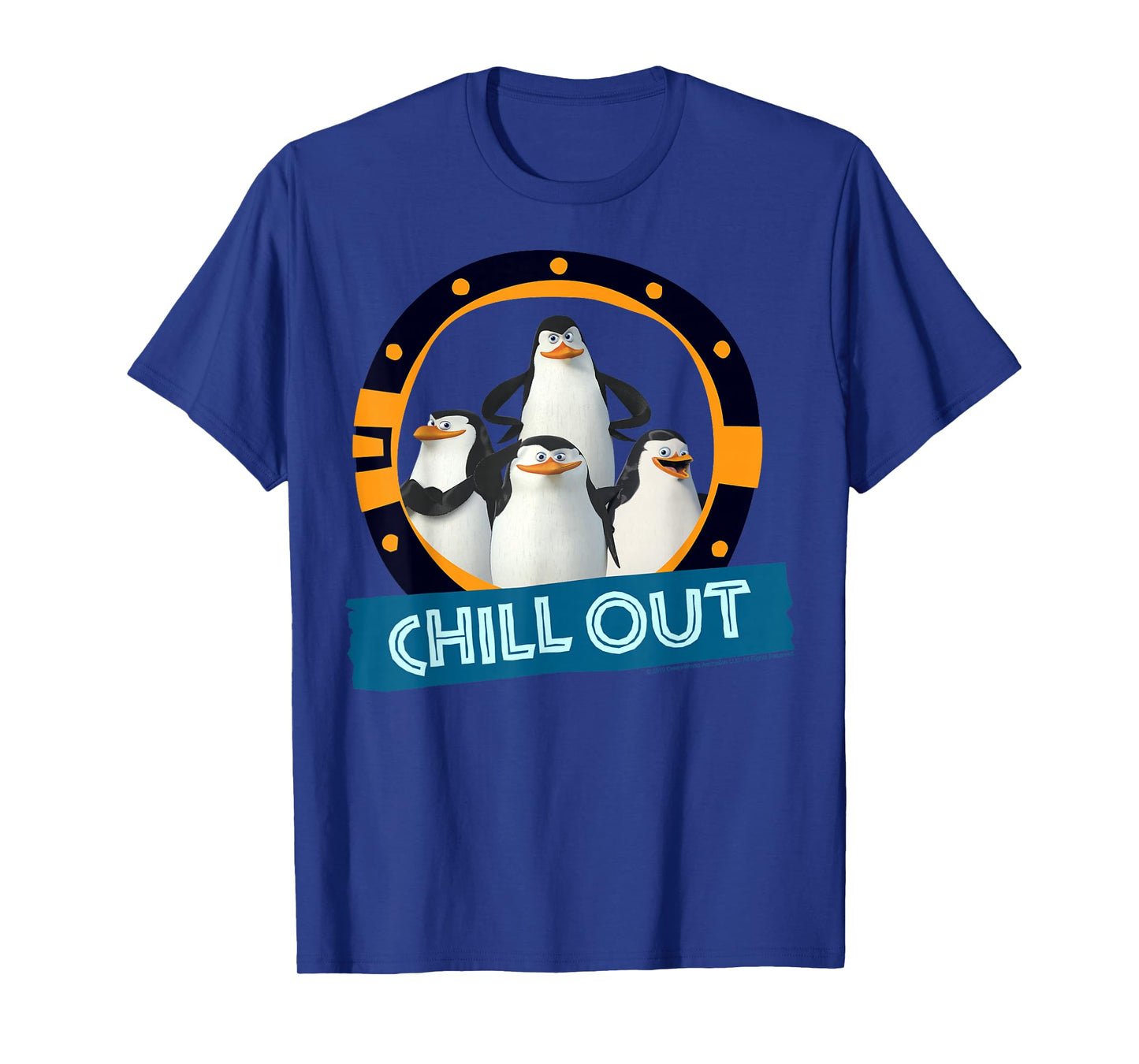 Madagascar Penguins Chill Out Text Poster T-Shirt