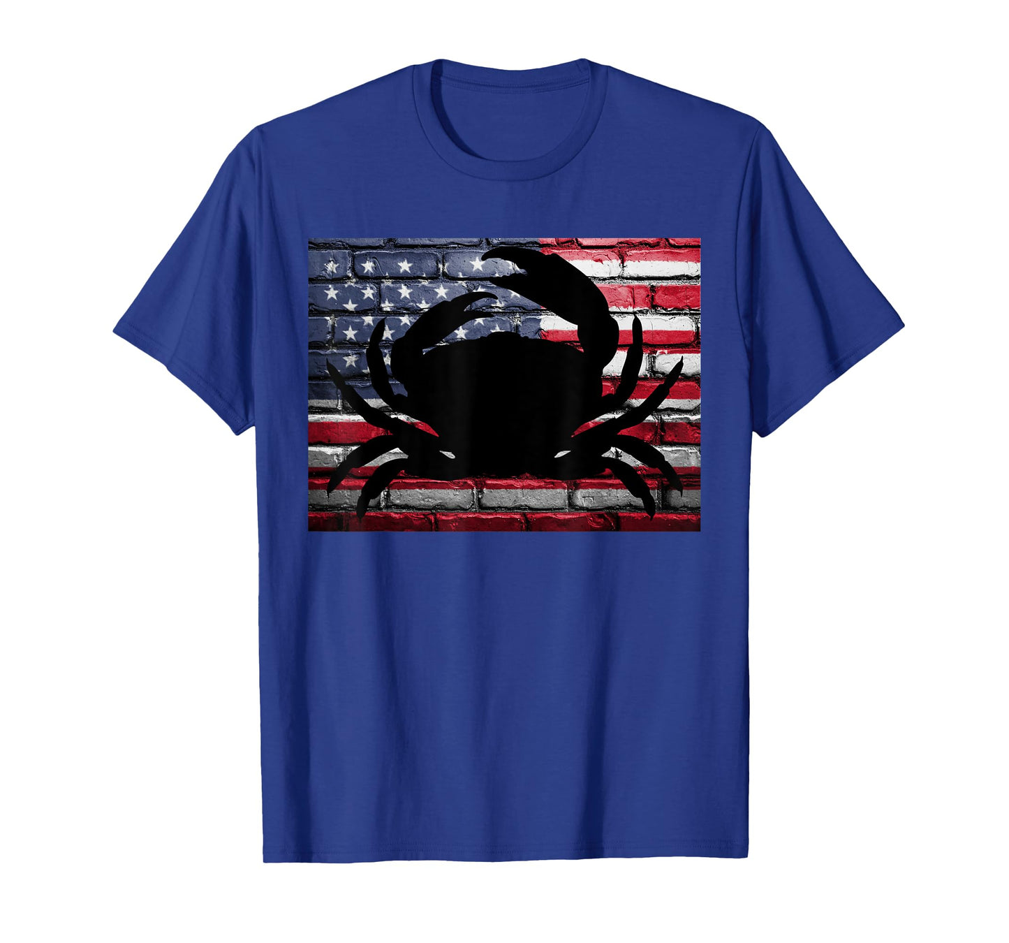 American Flag Crab Patriotic Crabbing Fishing T-Shirt T-Shirt for Women Girls Kids Men