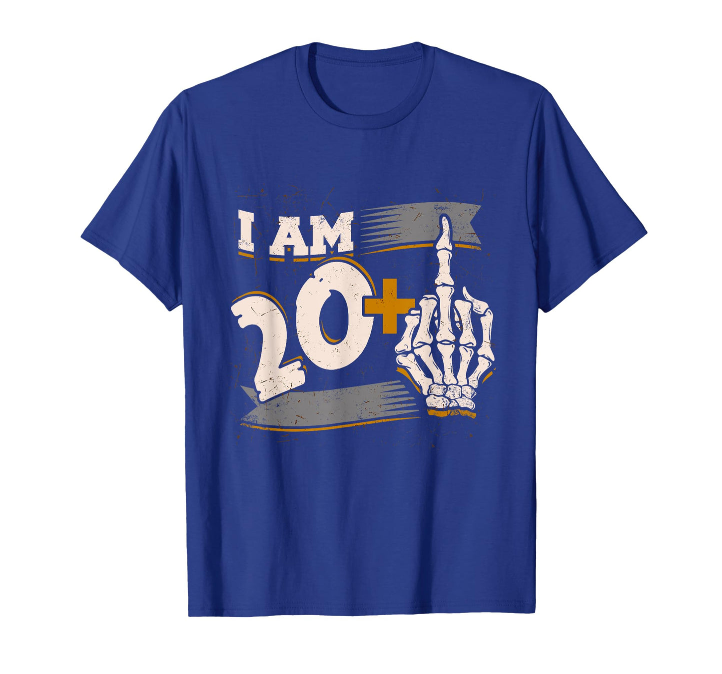I Am 20 Plus Middle Finger Skeleton Bone 21st Birthday Shirt T-Shirt