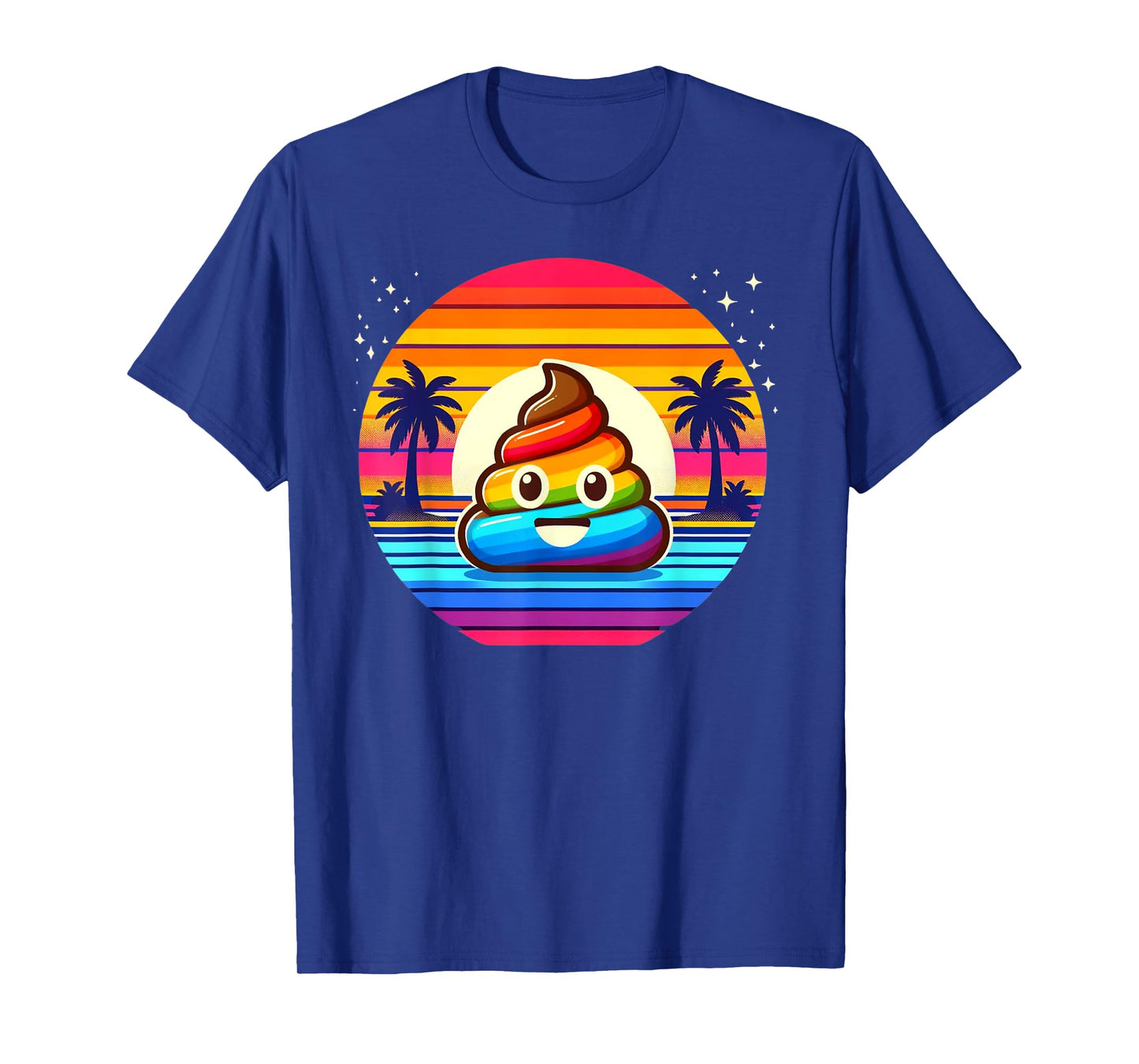 Rainbow POOP EMOTICON Unicorn party favors Poo for Kids T-Shirt