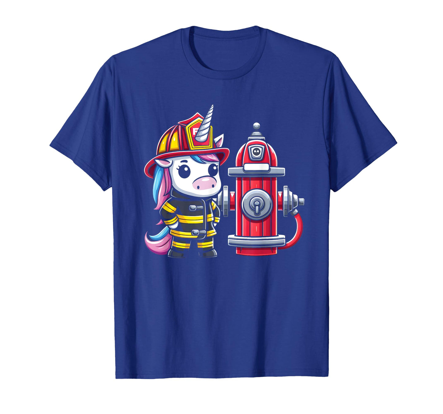 Firefighter Unicorn Fire Hydrant Fireman Kids Firefighting T-Shirt
