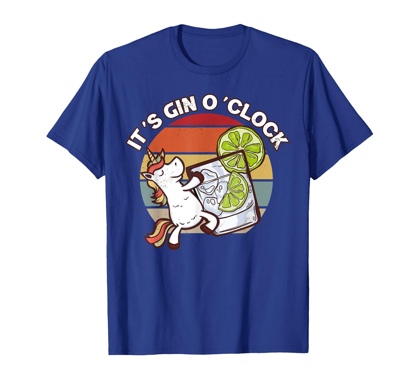 It's Gin O'Clock Cocktail Sunset Unicorn Gin and Juice T-Shirt