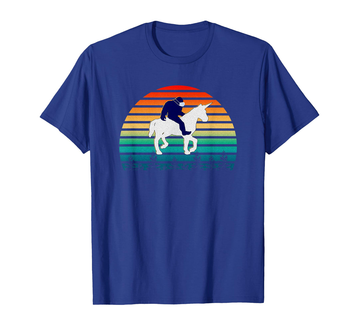Bigfoot Riding Unicorn For Men Women Kids T-Shirt