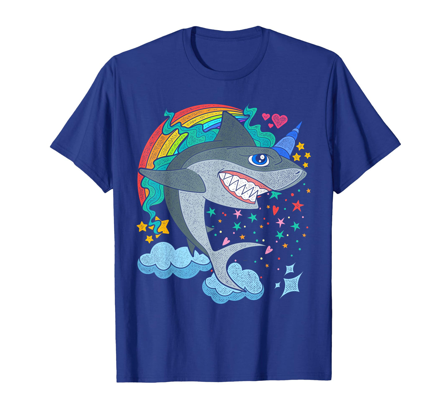 Cute Rainbow Fantasy Ocean Animal Sharkicorn Shark Unicorn T-Shirt
