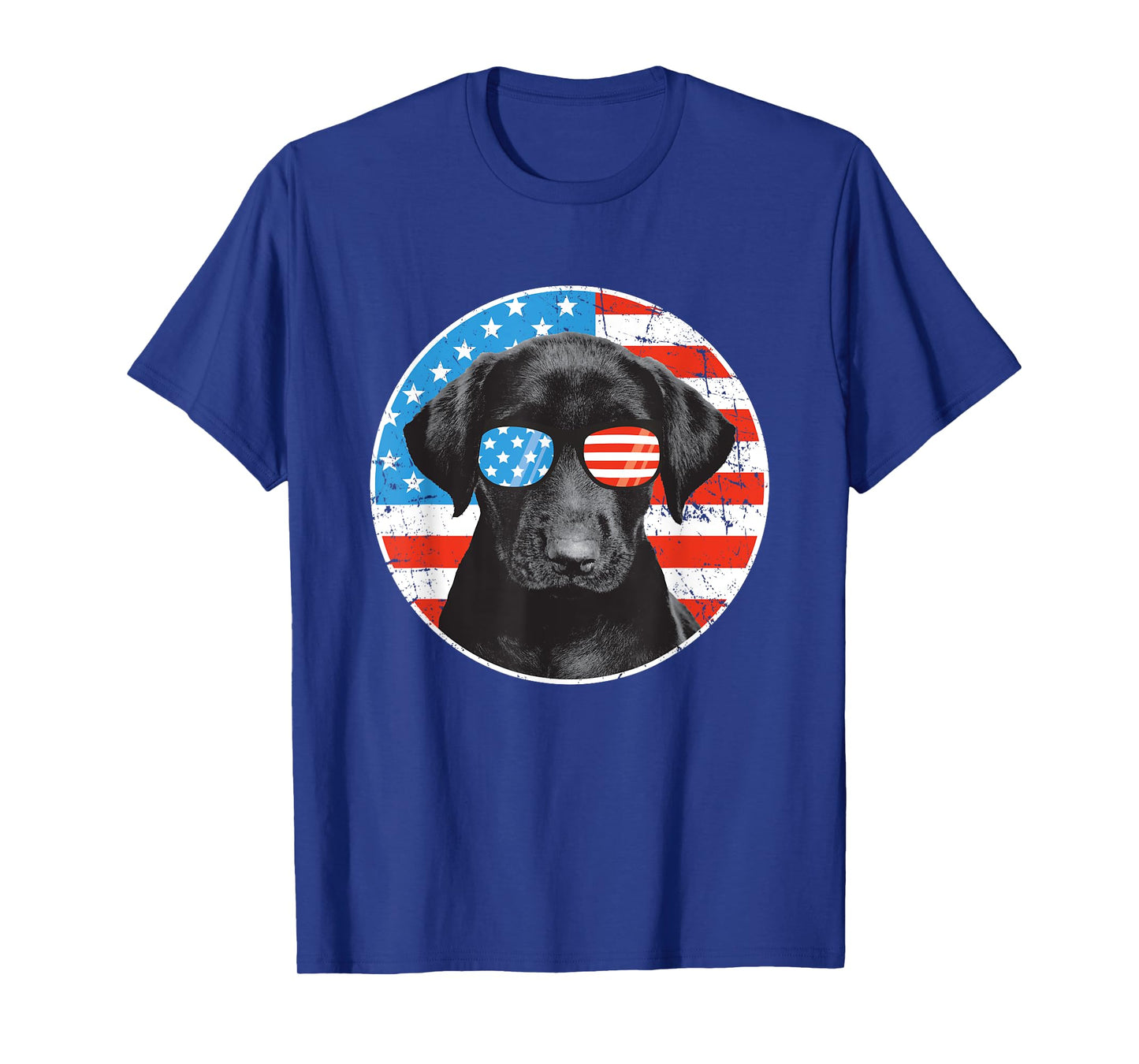 Fourth Of July Dog American Flag July 4th Labrador Retriever T-Shirt